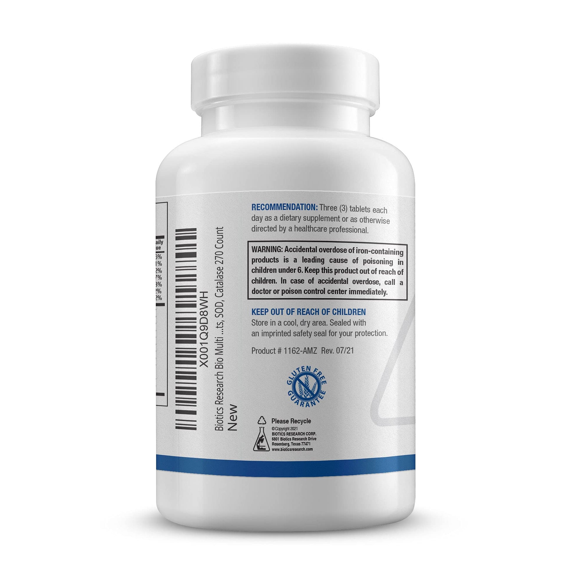 BIOTICS RESEARCH Bio-Multi Plus - Robust Foundational Multivitamin/Mineral Formula, Contains Plant-Based Trace Minerals 270 Tablets BIOTICS RESEARCHAu supplements