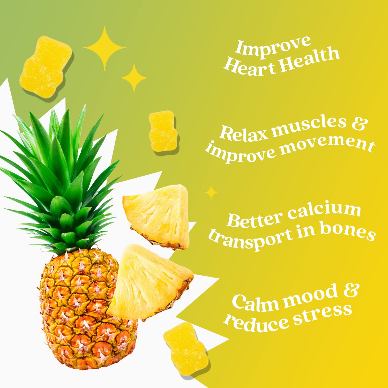 BeLive Magnesium Gummies 200mg - 60 Ct | Magnesium Glycinate Supplements for Relaxation, Stress Relief, and Sleep for Adults & Kids - Tasty and Tangy Pineapple Flavor BeLiveAu supplements