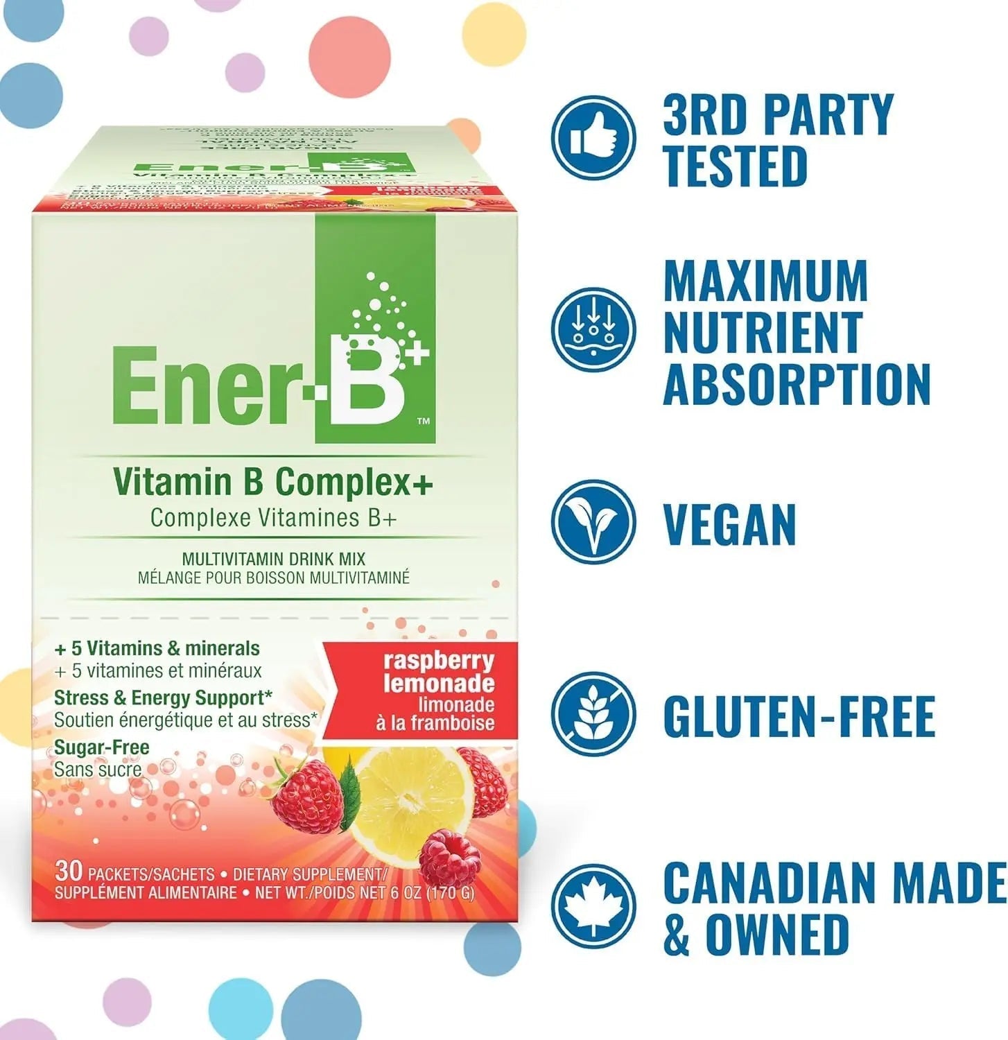 Ener-B+ Sugar Free Multivitamin Drink Mix - Vitamin Packets for Water, Electrolytes Powder No Sugar, Hydration Boost Packets, Zero Sugar Ener-LifeAu supplements