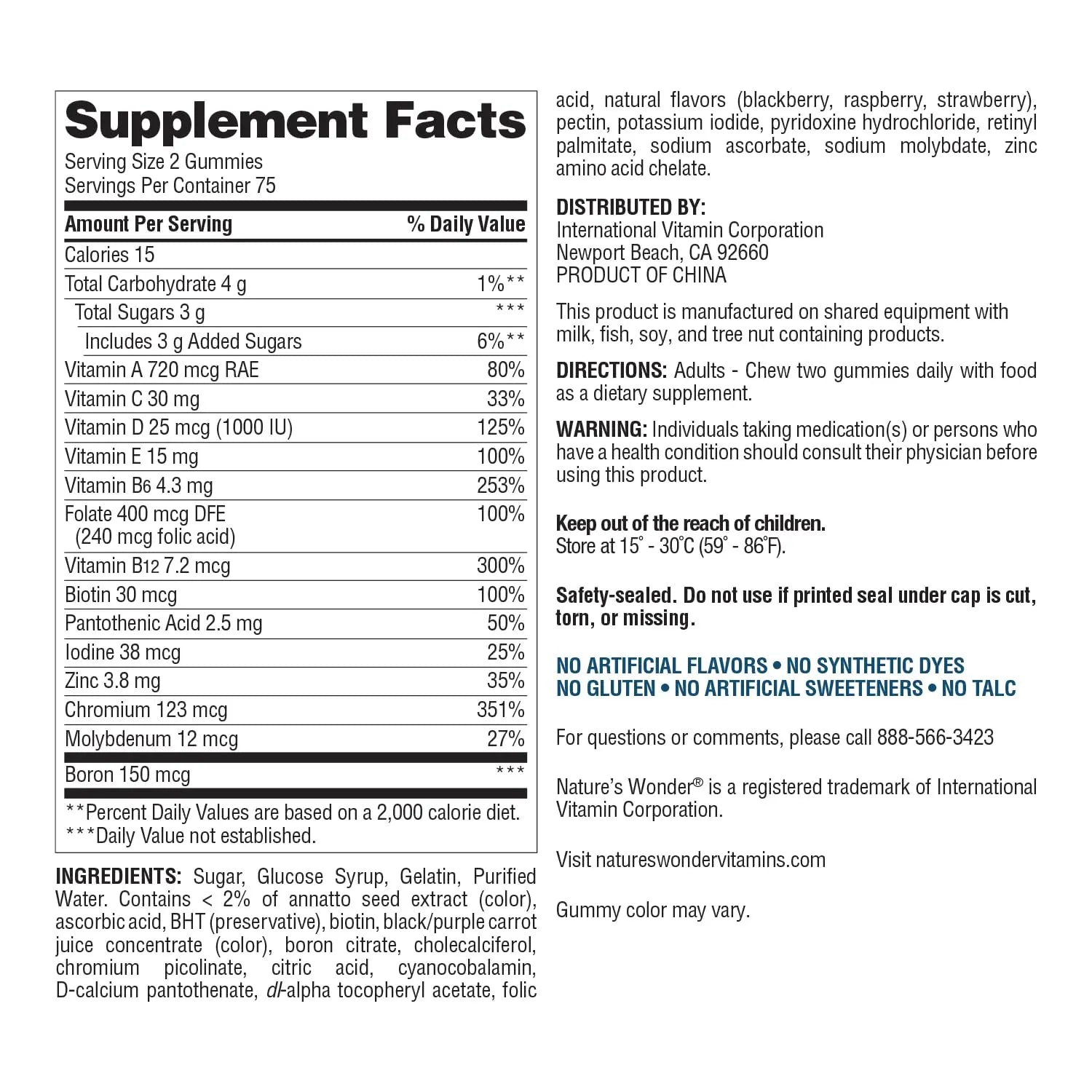 Nature's Wonder Men's Multivitamin Gummies, Supports Immune Health, Energy, Metabolism and Muscles with Vitamins A,C,D,B6,B12 Nature's WonderAu supplements