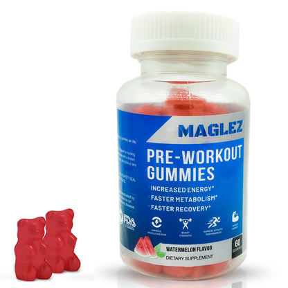 Maglez, Pre Workout Gummies for Men & Women, PreWorkout Gummy with Beta Alanine MAGLEZUS supplements