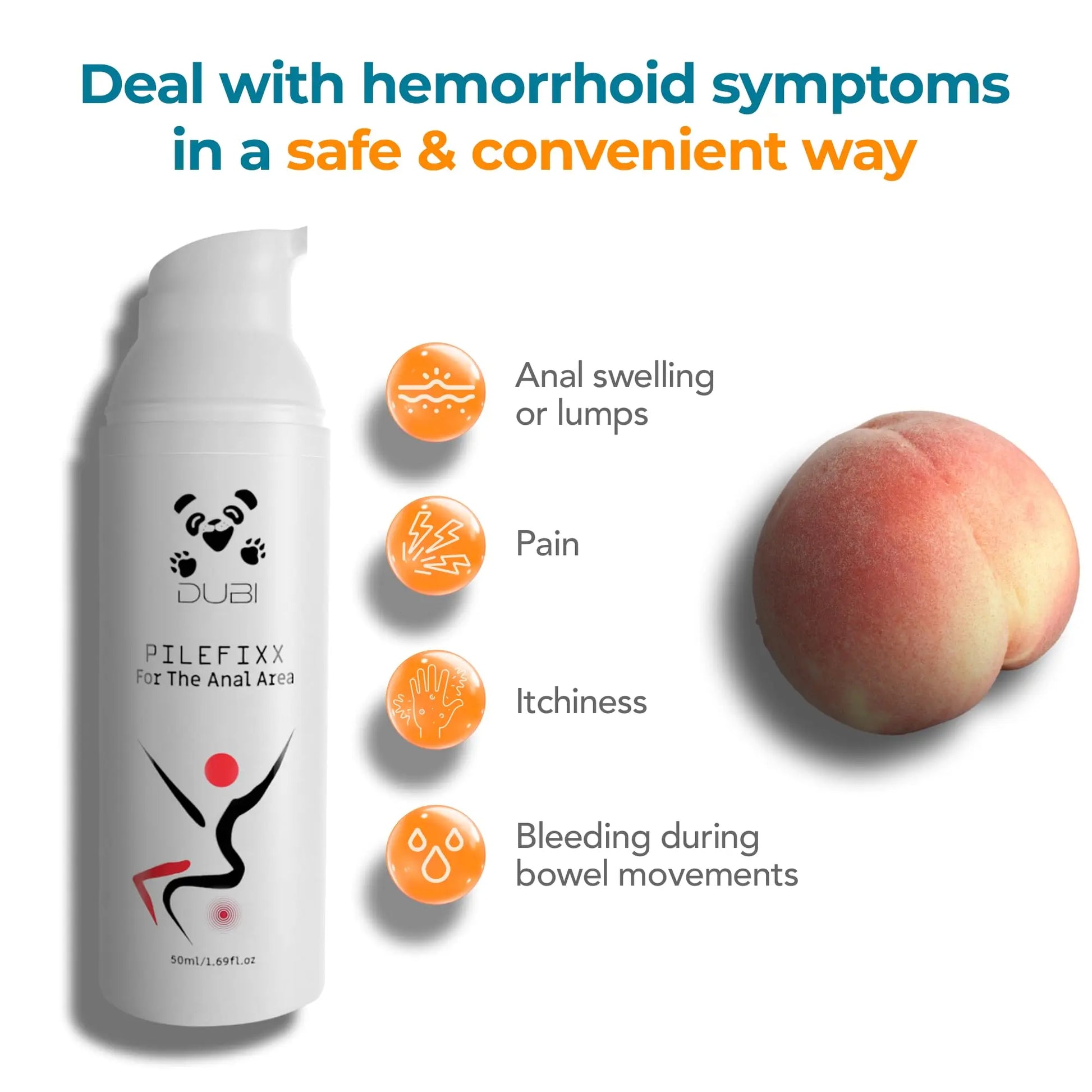 DUBI Pilefixx Hemorrhoid Treatment - Hemorrhoid Cream - Hemorrhoid & Fissure Ointment for Burning, Itching, Swelling - Hemorrhoid Symptom Treatment with Aloe - 50 Gram DUBIAu supplements