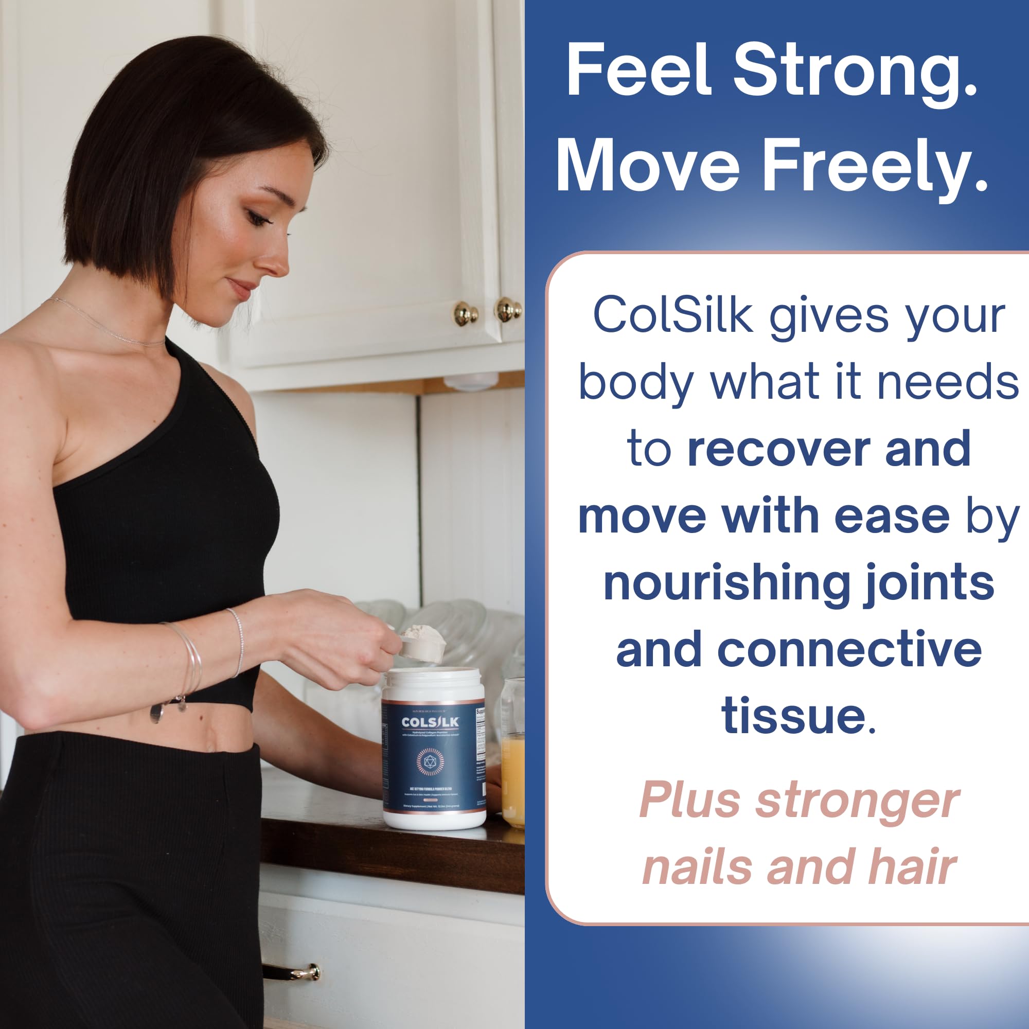 SRILabs ColSilk Unflavored Hydrolyzed Collagen Powder with Colostrum and Polypodium - Skin, Hair, Nails, Gut Health and Joint Support - One Scoop Daily | 1 Month Supply Skin Research InstituteAu supplements