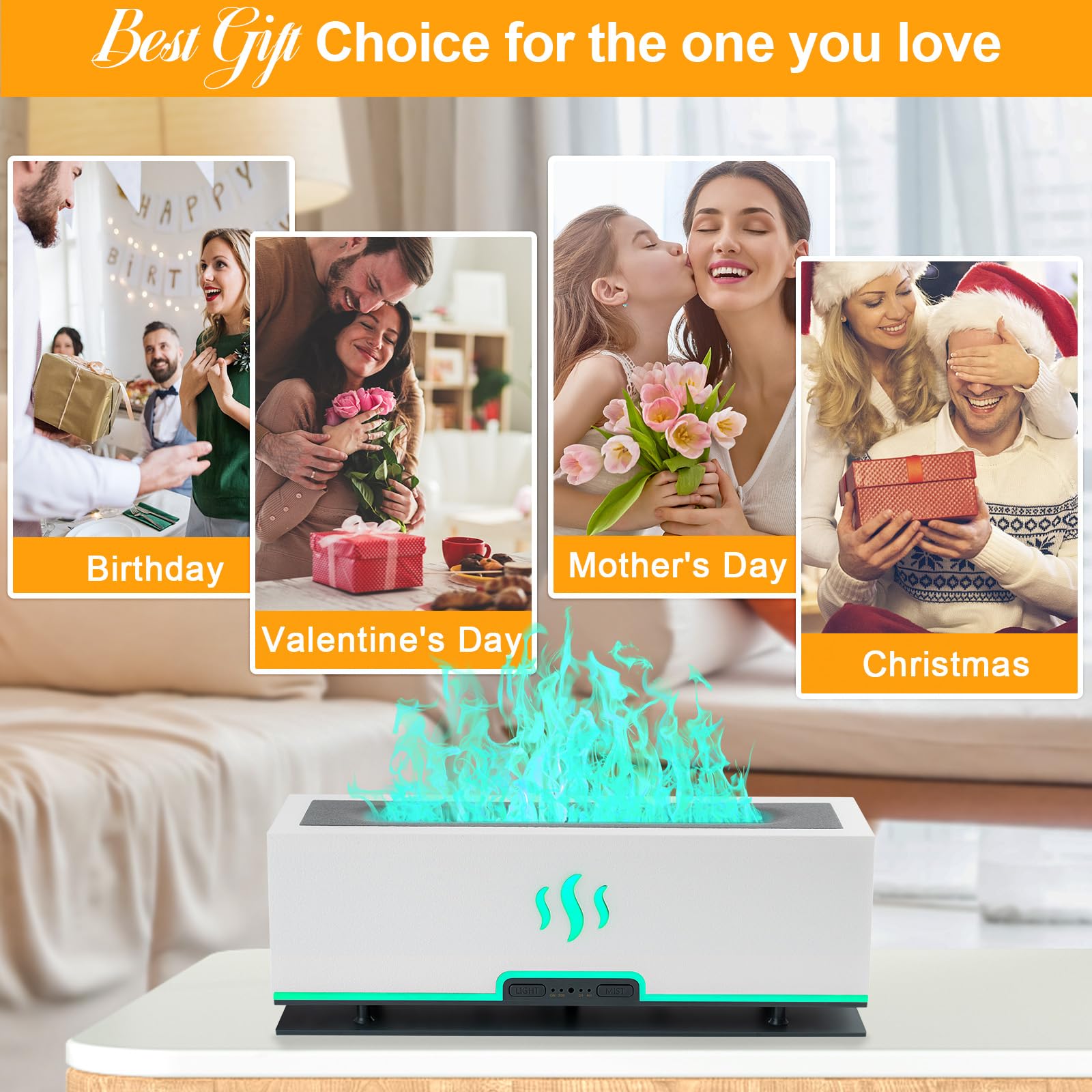 WENPHONE Upgraded 7 Color Essential Oil Diffusers, Flame Air Aroma Diffuser Humidifier, 200ml WENPHONEAu supplements