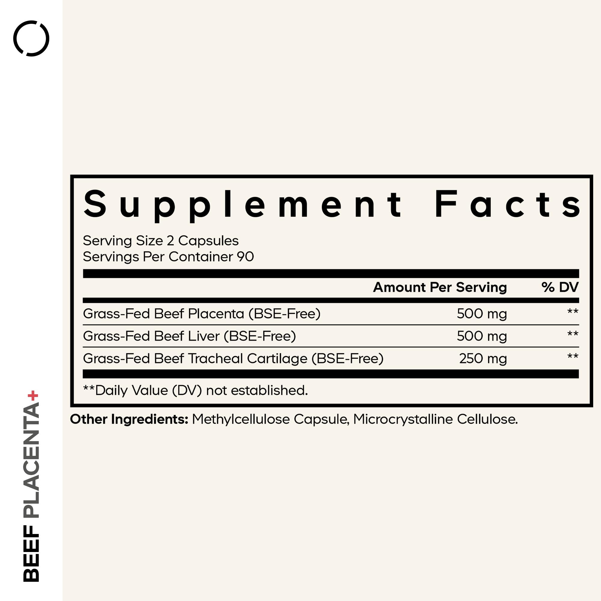 Codeage Grass-Fed Beef Placenta Supplement - Bovine Placenta – Pasture-Raised, Grass-Finished, Undefated, Desiccated - Non-GMO - 180 Capsule CodeageAu supplements