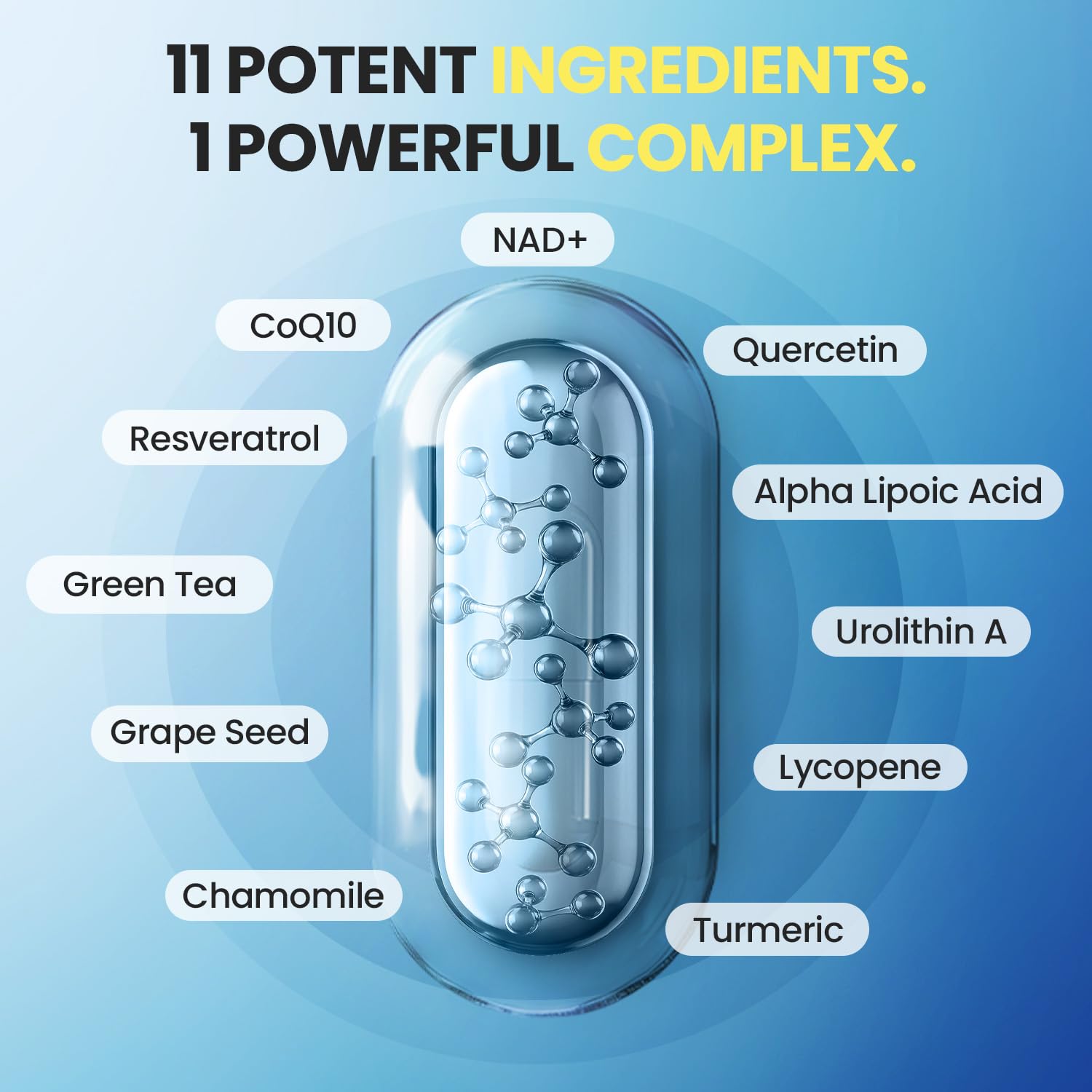 Liposomal NAD+ Supplement Extra Strength | Urolithin A, Resveratrol, CoQ10 - Women & Men - ALA, Green Tea, Quercetin, Lycopene | High Purity, Energy & Regeneration - Made in USA – 60ct VitamaxAu supplements