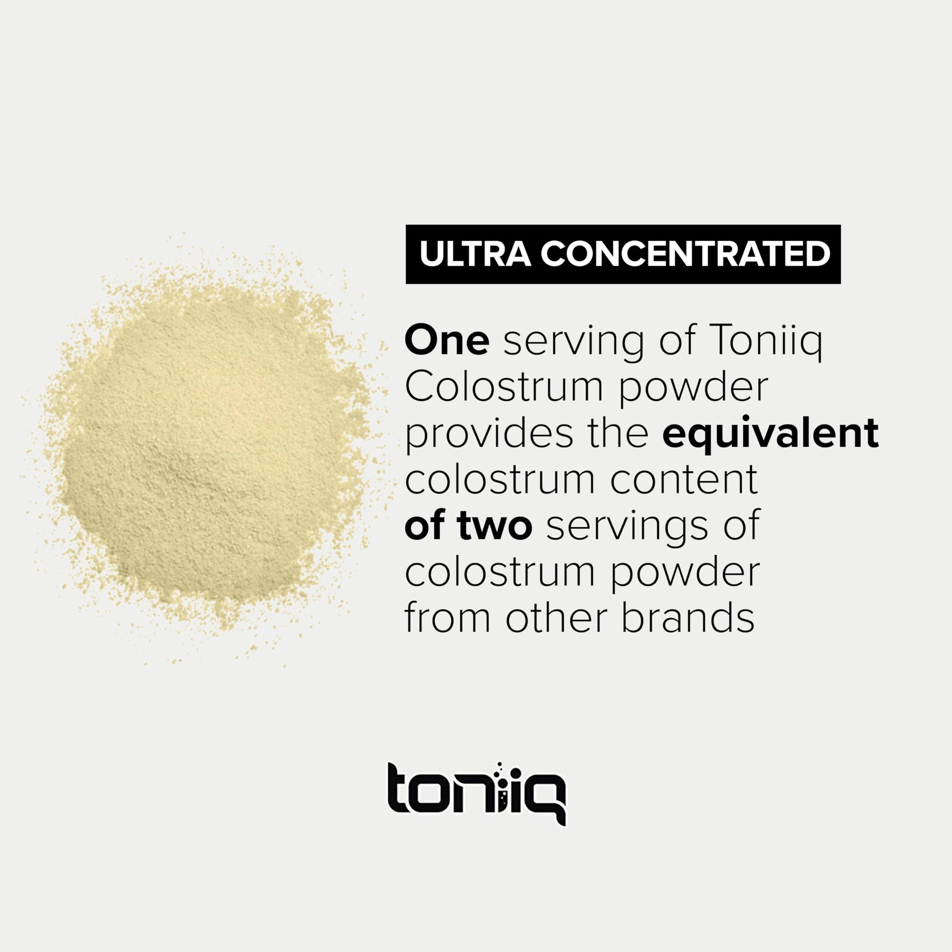 Ultra High Strength Bovine Colostrum Powder - 50% IgG - 2,000mg per Serving - Third Party Tested for Potency - Supports Immune, Gut, and Skin Health - 30 Servings -Premium Bovine Colostrum Supplement ToniiqAu supplements