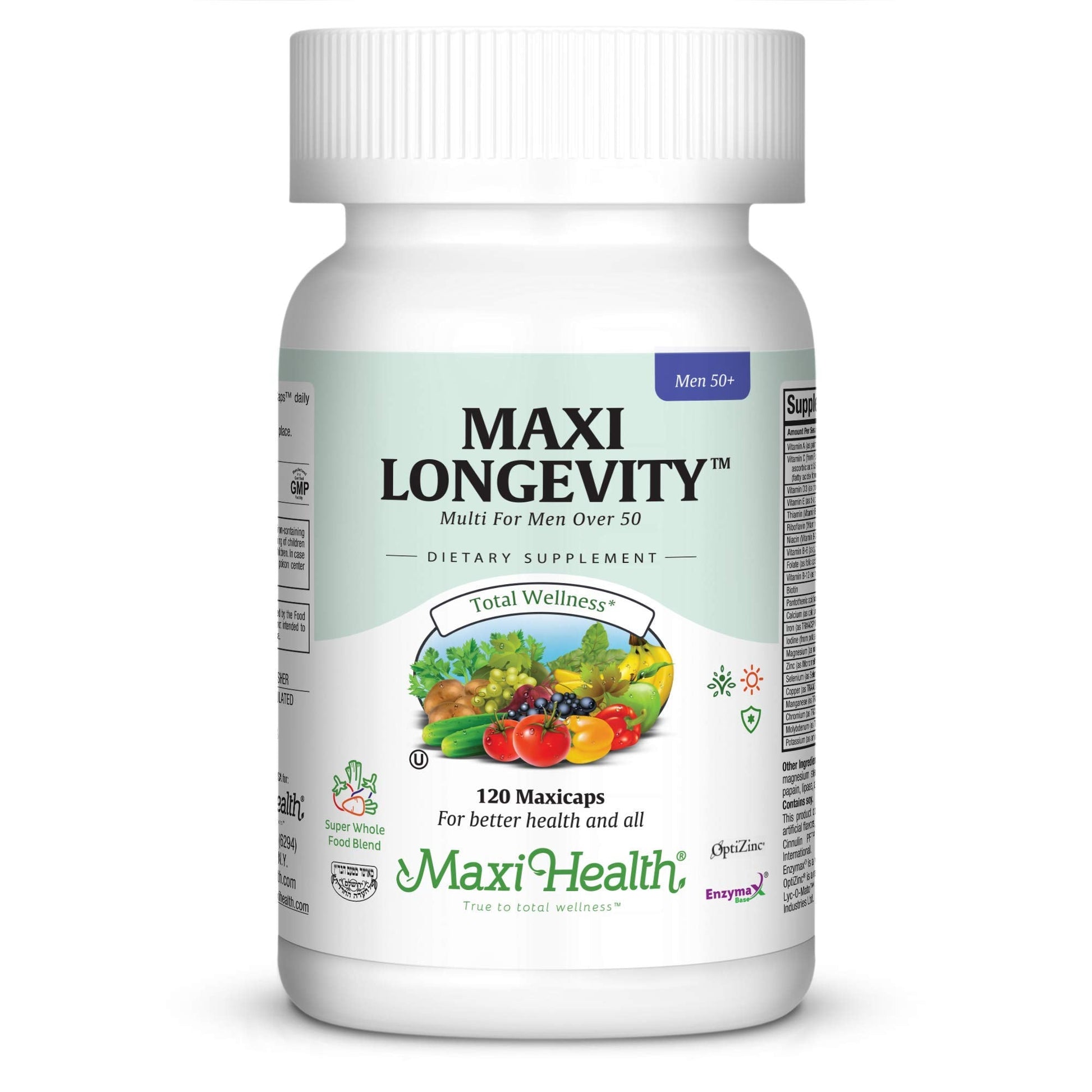 Mens Multivitamin 50 Plus – Daily Multivitamin for Men Over 50 with Vitamin B12, A, D, C, Zinc, Magnesium & More – Energy, Immune & Heart Support Mens Multi Vitamins - Non-GMO – 120 Capsules Maxi HealthAu supplements