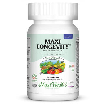 Mens Multivitamin 50 Plus – Daily Multivitamin for Men Over 50 with Vitamin B12, A, D, C, Zinc, Magnesium & More – Energy, Immune & Heart Support Mens Multi Vitamins - Non-GMO – 120 Capsules Maxi HealthAu supplements