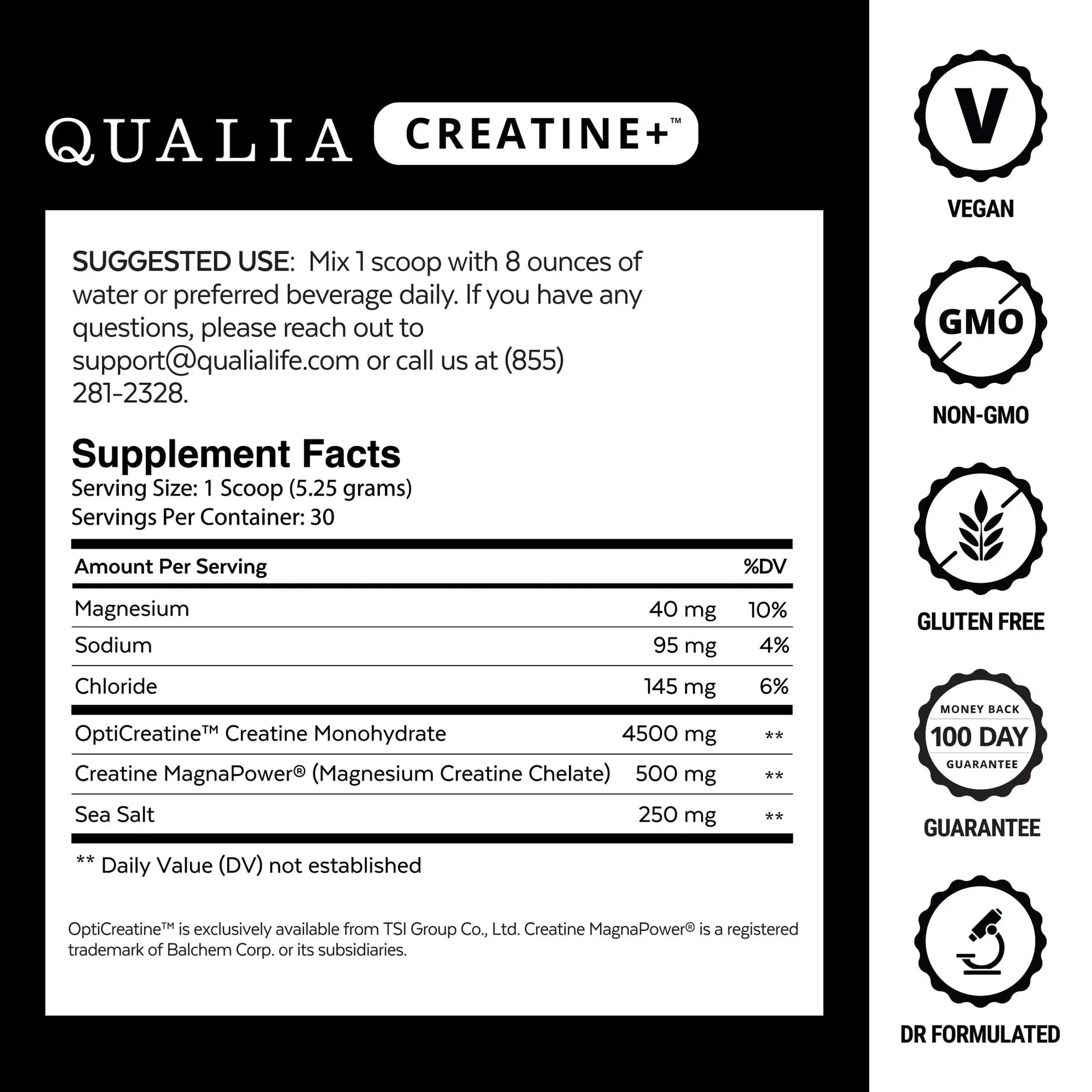 Qualia Creatine | Advanced Creatine Complex | 2 Sources + Magnesium | Optimized Absorption | Muscle Performance, Brain Function, & Healthy Aging (30 Servings) QUALIA LIFE SCIENCESnz supplements