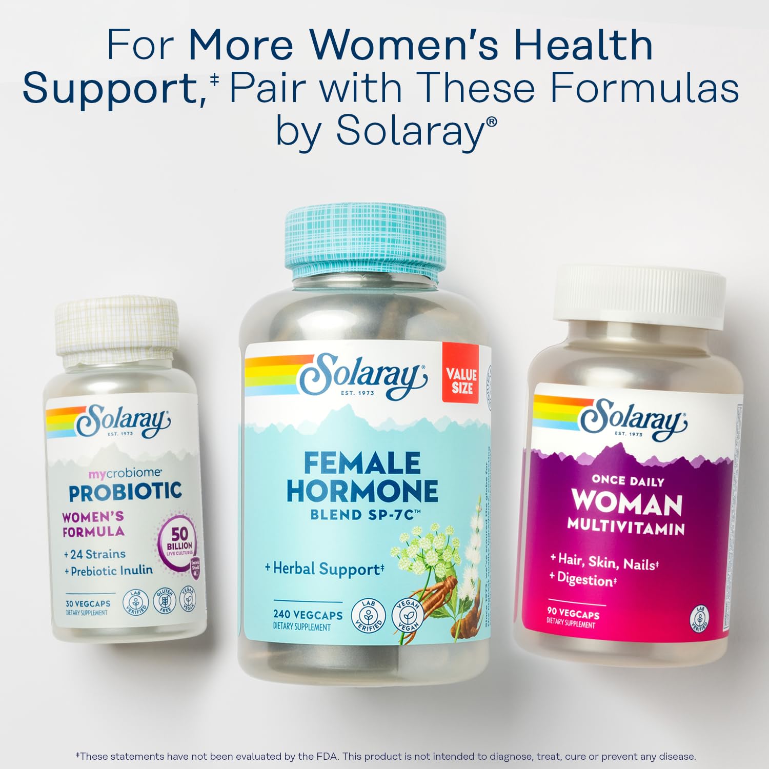 SOLARAY PhytoEstrogen Menopause Supplements with Wild Yam, Black Cohosh and Dong Quai - Phyto Estrogen Pills for Perimenopause and Menopause Support, Vegan, 60-Day Guarantee, 60 Servings, 240 VegCaps SOLARAYAu supplements