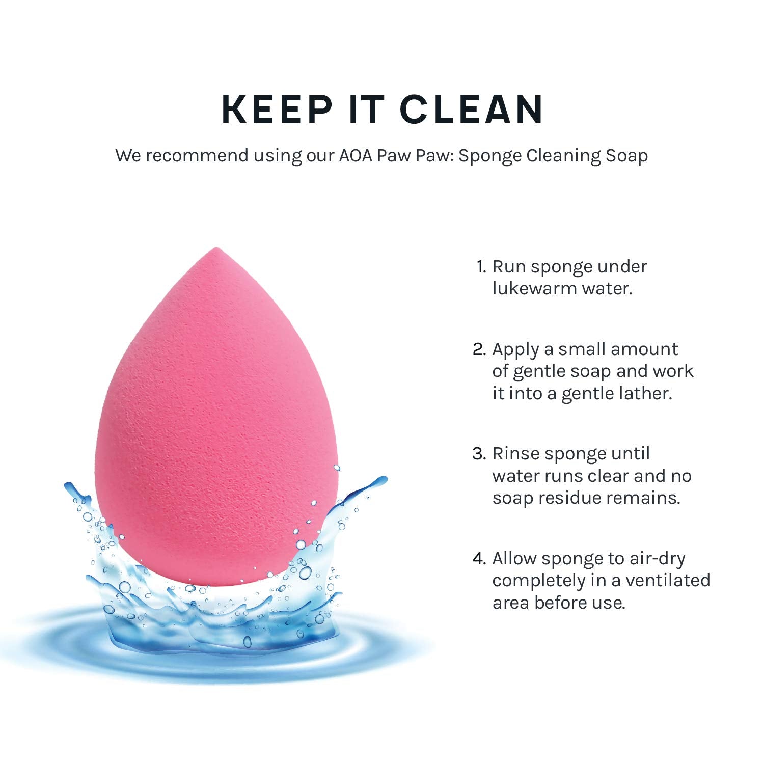 AOA Studio Collection makeup Sponge Set Latex Free and High-definition Set of 6 makeup Wonder blender For Powder Cream and Liquid, Super Soft Wonder Beauty Cosmetic AOA STUDIOAu supplements