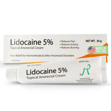 Mohnark Maximum Strength Lidocaine Hemorrhoid Treatment Cream for External and Internal Hemorrhoids Treatment Burn Itch Pain Relief Anal Cream Topical Anorectal Numbing Cream- 30 Gram Tube Made in USA MOHNARKAu supplements
