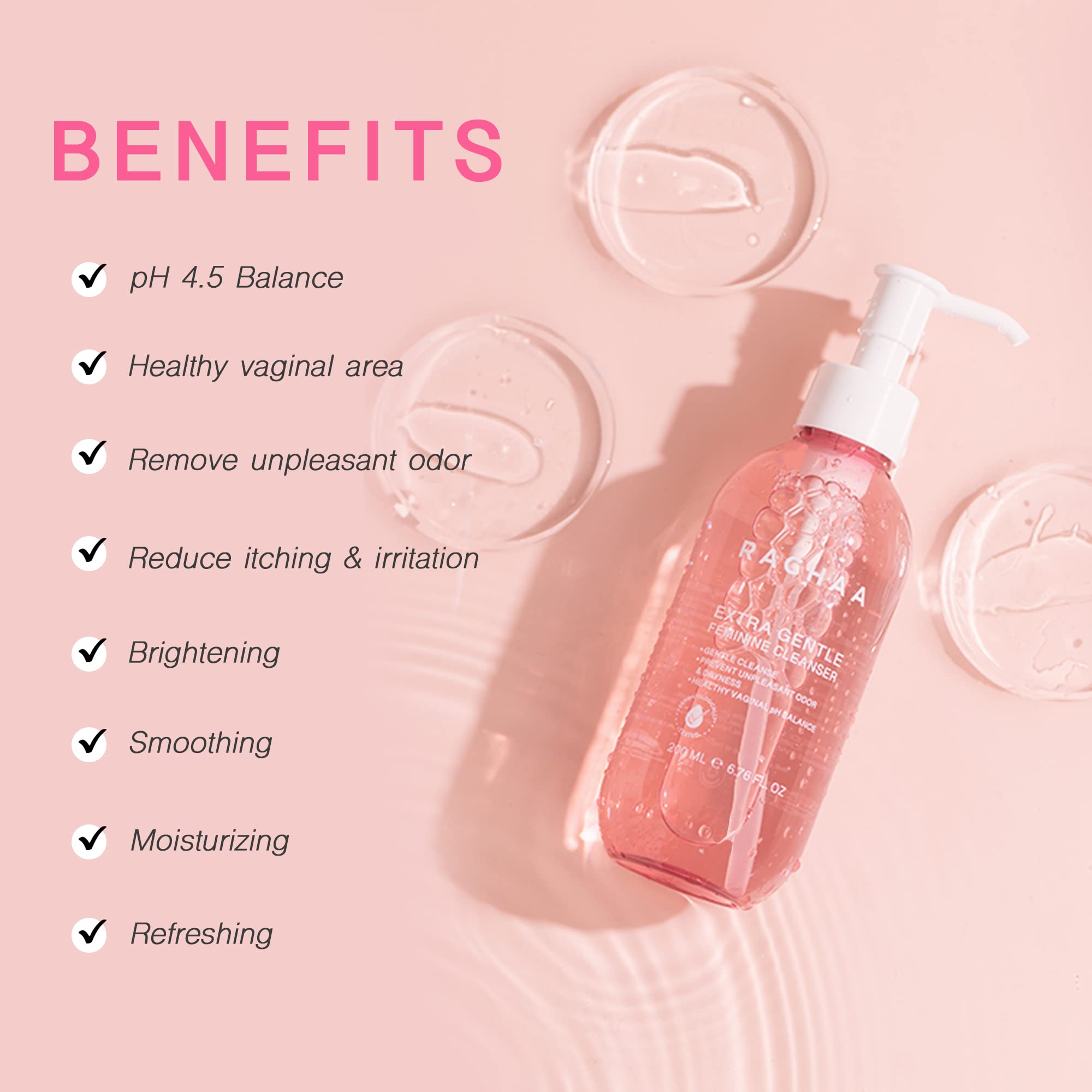 RACHAA Feminine Wash for Women, Lightening and Moisturizing, pH Balance Intimate Wash RACHAAAu supplements