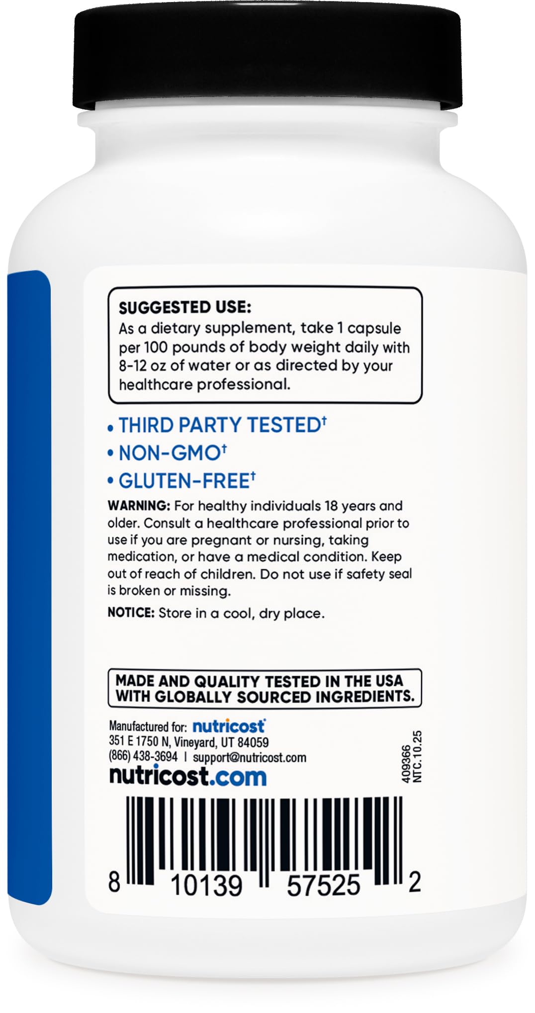 Nutricost Creatine HCl 120 Capsules - Made with CON-CRET Creatine, 750 MG Per Capsule NutricostAu supplements