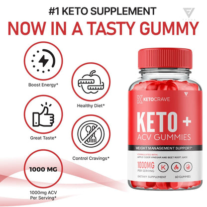 (3 Pack) Keto Crave ACV Gummies Kelly Clarkson, Ketocrave Keto + ACV Gummies Advanced FyvusUS supplements