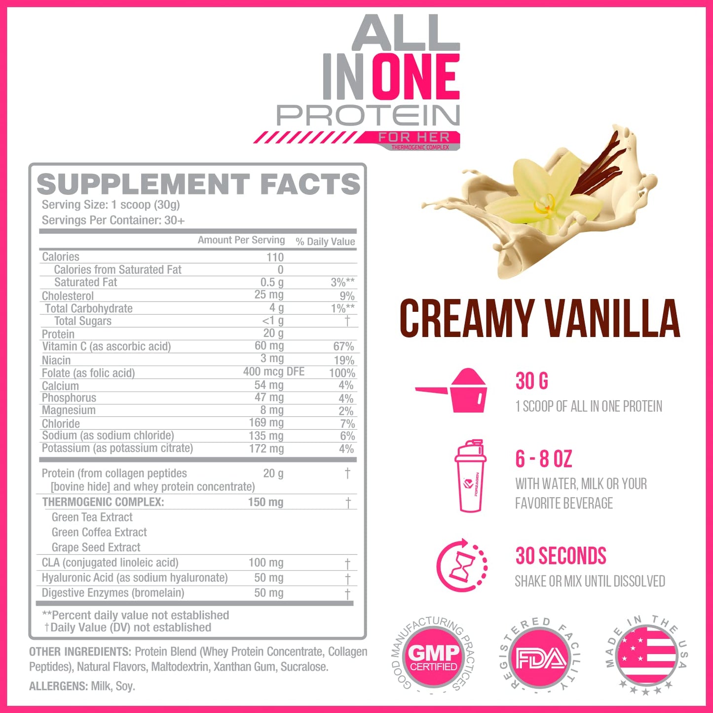 Forzagen All in One Protein for Her, Protein Powder for Women with Collagen Peptides ForzagenUS supplements