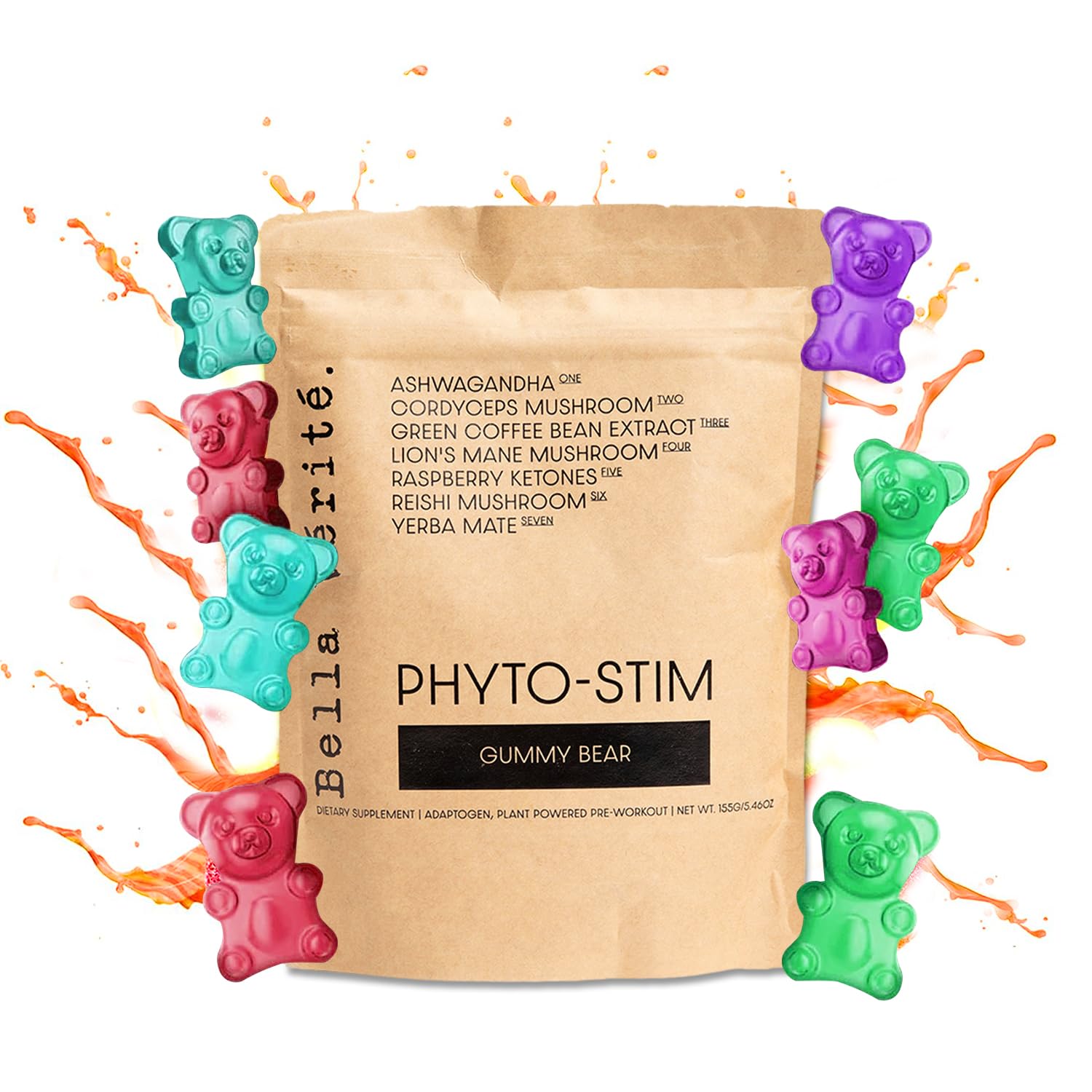 Bella Vérité Phyto Stim | Natural Pre Workout Powder | Yerba Mate and Ashwagandha Bella Vérité.Au supplements