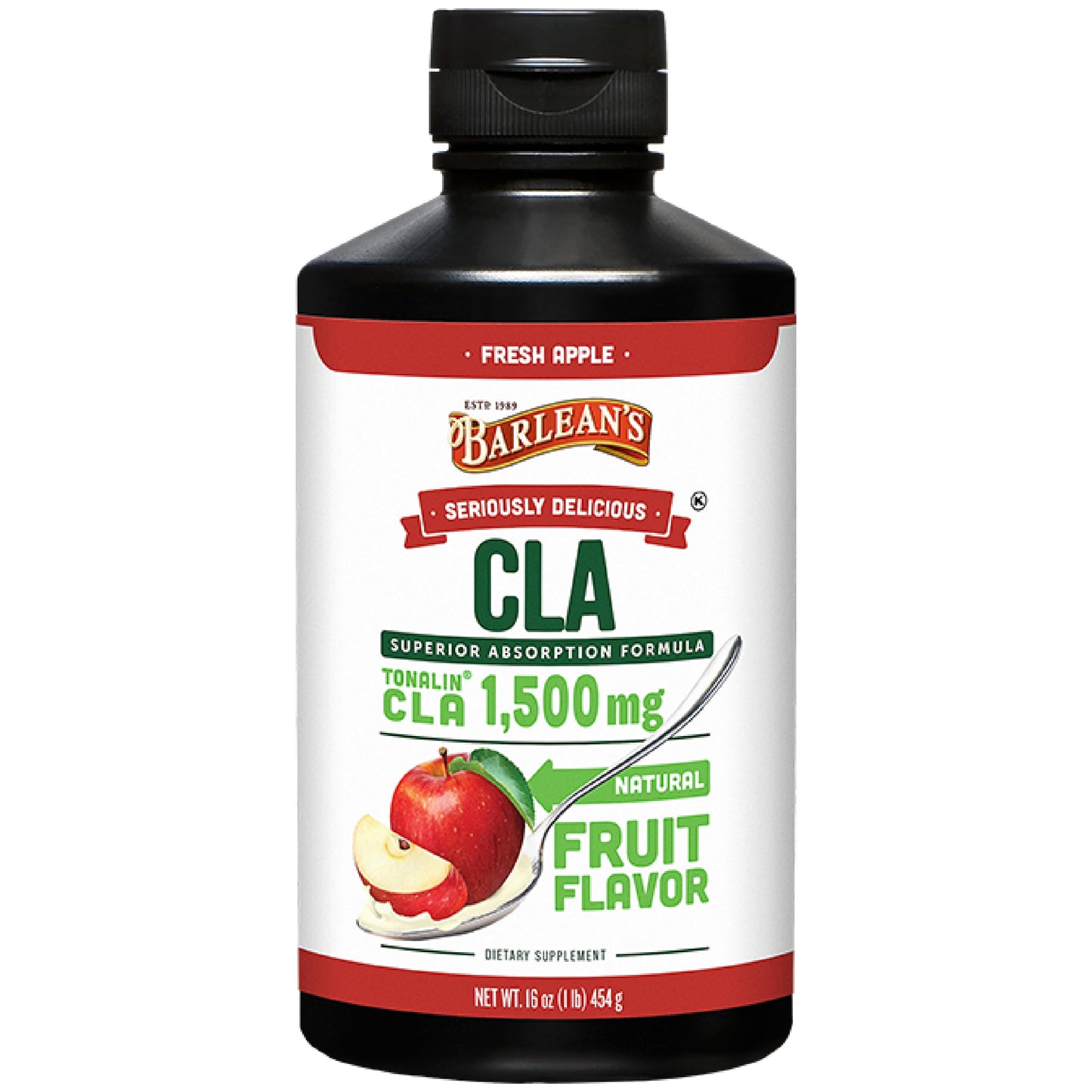 Barlean's Fresh Apple with 1,500 mg of Tonalin CLA - Gluten-Free, Vegan, Kosher Barlean'sUS supplements