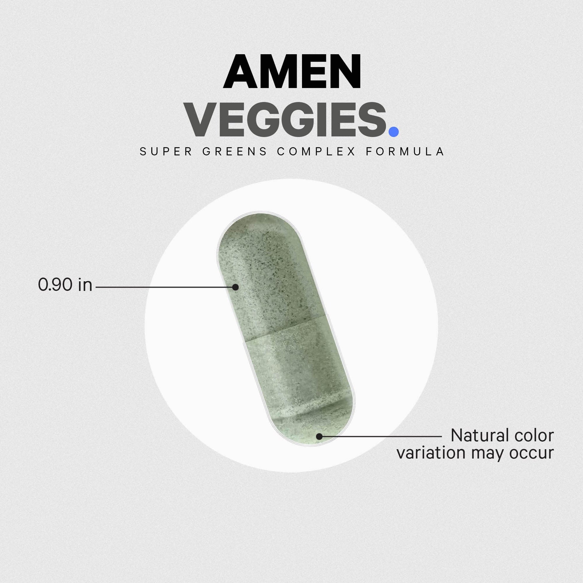Amen Veggies, Daily Veggies Vitamins Supplement, Vegetables Vegan Blend & Whole-Food Raw Greens Multivitamin Capsules, Mushroom Complex, Superfood, Minerals, Green Vegetable Nutrients, Non-GMO, 90 ct AmenAu supplements