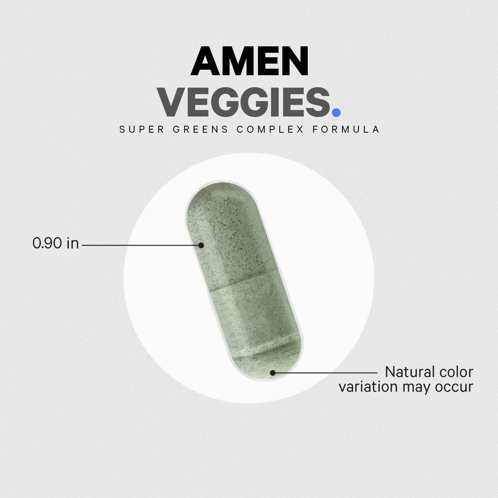 Amen Veggies, Daily Veggies Vitamins Supplement, Vegetables Vegan Blend & Whole-Food Raw Greens Multivitamin Capsules, Mushroom Complex, Superfood, Minerals, Green Vegetable Nutrients, Non-GMO, 90 ct AmenAu supplements