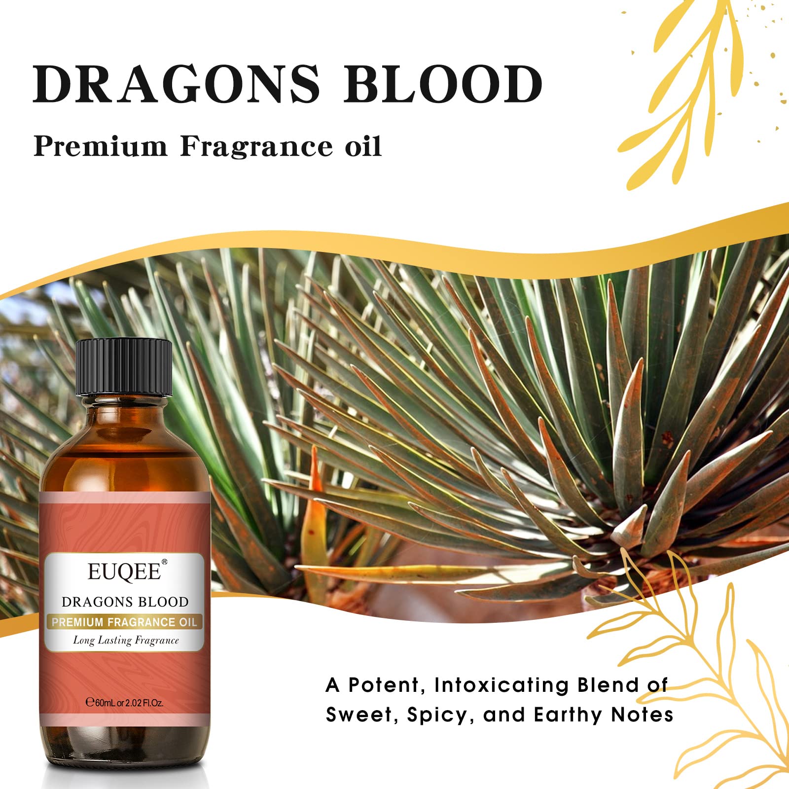 EUQEE Dragons Blood Fragrance Oils, 60ml Scent Essential Oils with Glass Dropper for Diffusers EUQEEAu supplements