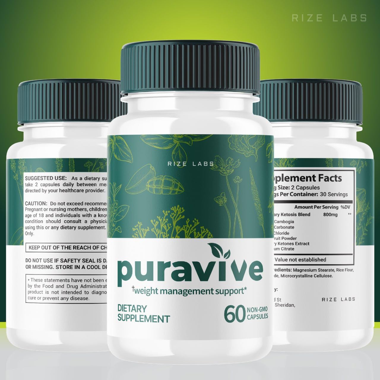 (5 Pack) Puravive Weight Health Pills, Puravive Exotic Rice Capsules Reviews, Purevive Weight rize labsAu supplements