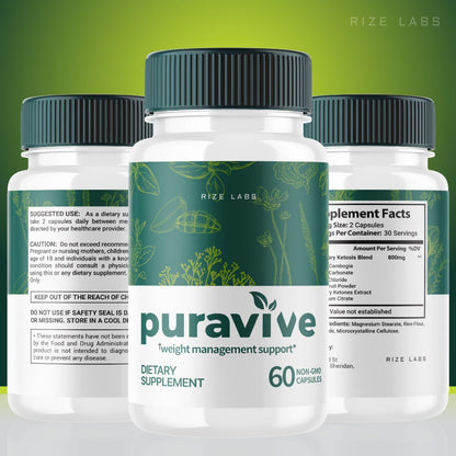 (5 Pack) Puravive Weight Health Pills, Puravive Exotic Rice Capsules Reviews, Purevive Weight rize labsUS supplements