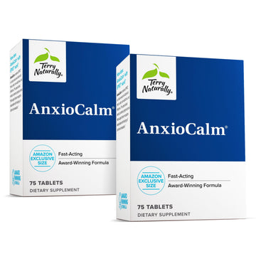 Terry Naturally AnxioCalm - Calming Support Supplement - Supports Against Occasional Tension & Aids Calm Feelings with Narrow-Leaved Coneflower - Non-Drowsy Supplement - 75 Tablets Terry NaturallyAu supplements