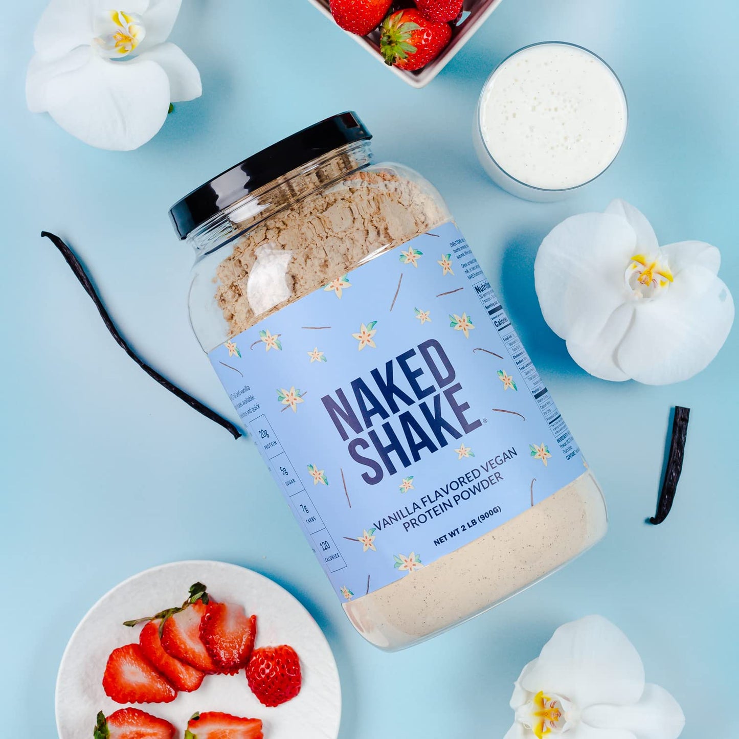 NAKED nutrition Naked Shake - Vanilla Protein Powder - Plant Based Protein Shake NAKEDUS supplements