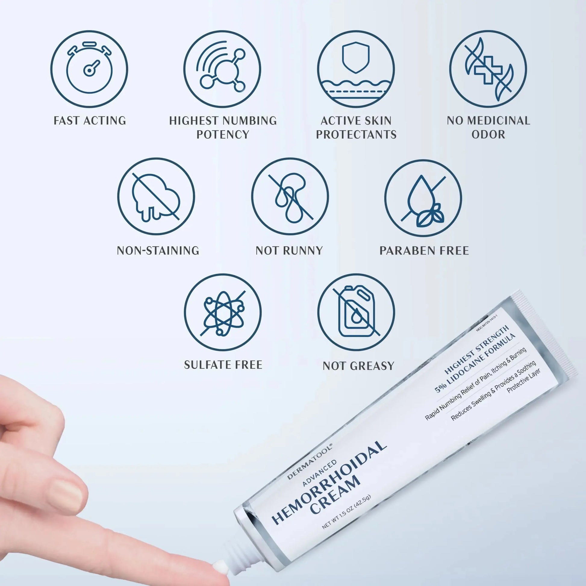 Hemorrhoid Treatment - Advanced Hemorrhoid Cream 5% Lidocaine & Phenylephrine - Hemorrhoid Shrinking Treatment - Rapid Relief of Pain, Swelling, Bleeding, Itching and Burning - Fissure & Hemorrhoids DERMATOOLAu supplements
