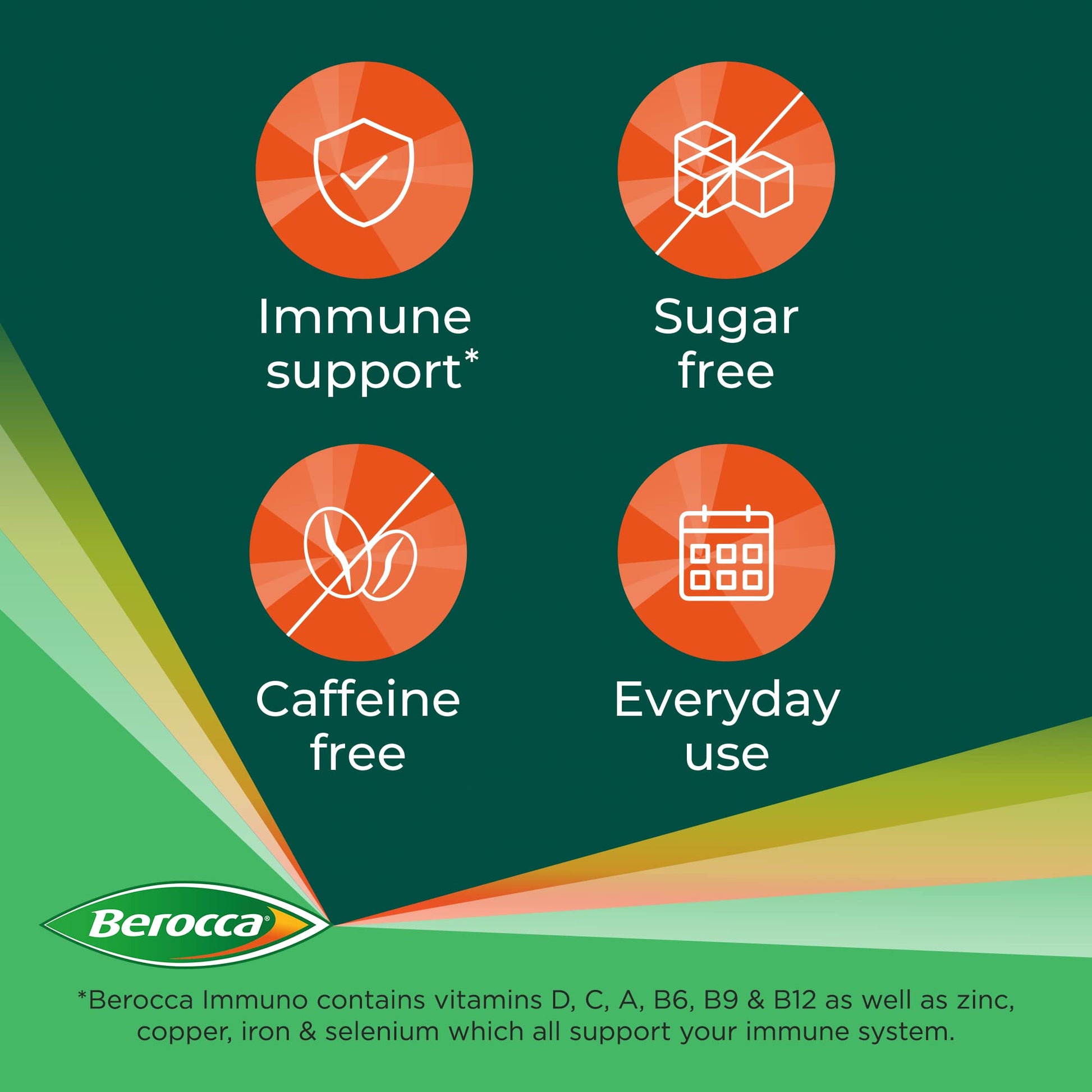 Berocca Immuno Effervescent Tablets, 11 Vitamins and Minerals, Including Vitamins D, C BeroccaUS supplements