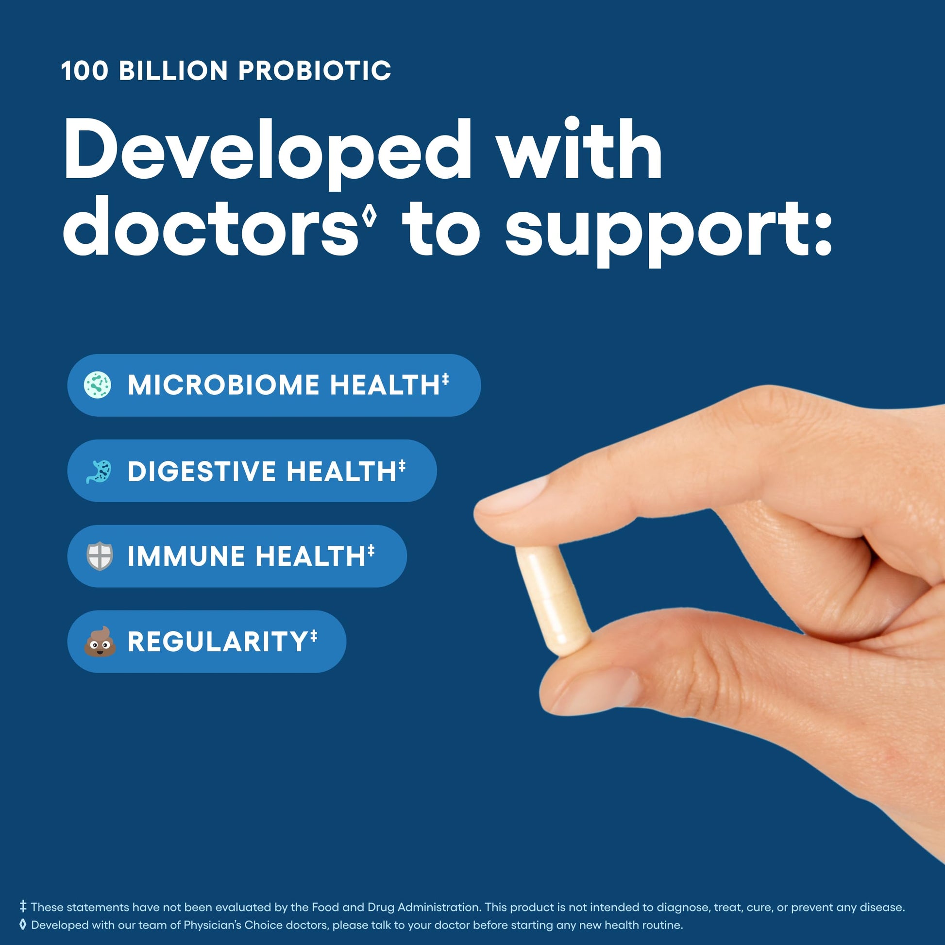 Physician's CHOICE 100 Billion Advanced Probiotic - 16 Strains + Organic Prebiotics - Digestive & Gut Health - Supports Occasional Constipation, Diarrhea, Gas & Bloating - Probiotics for Women & Men Physician's CHOICEAu supplements