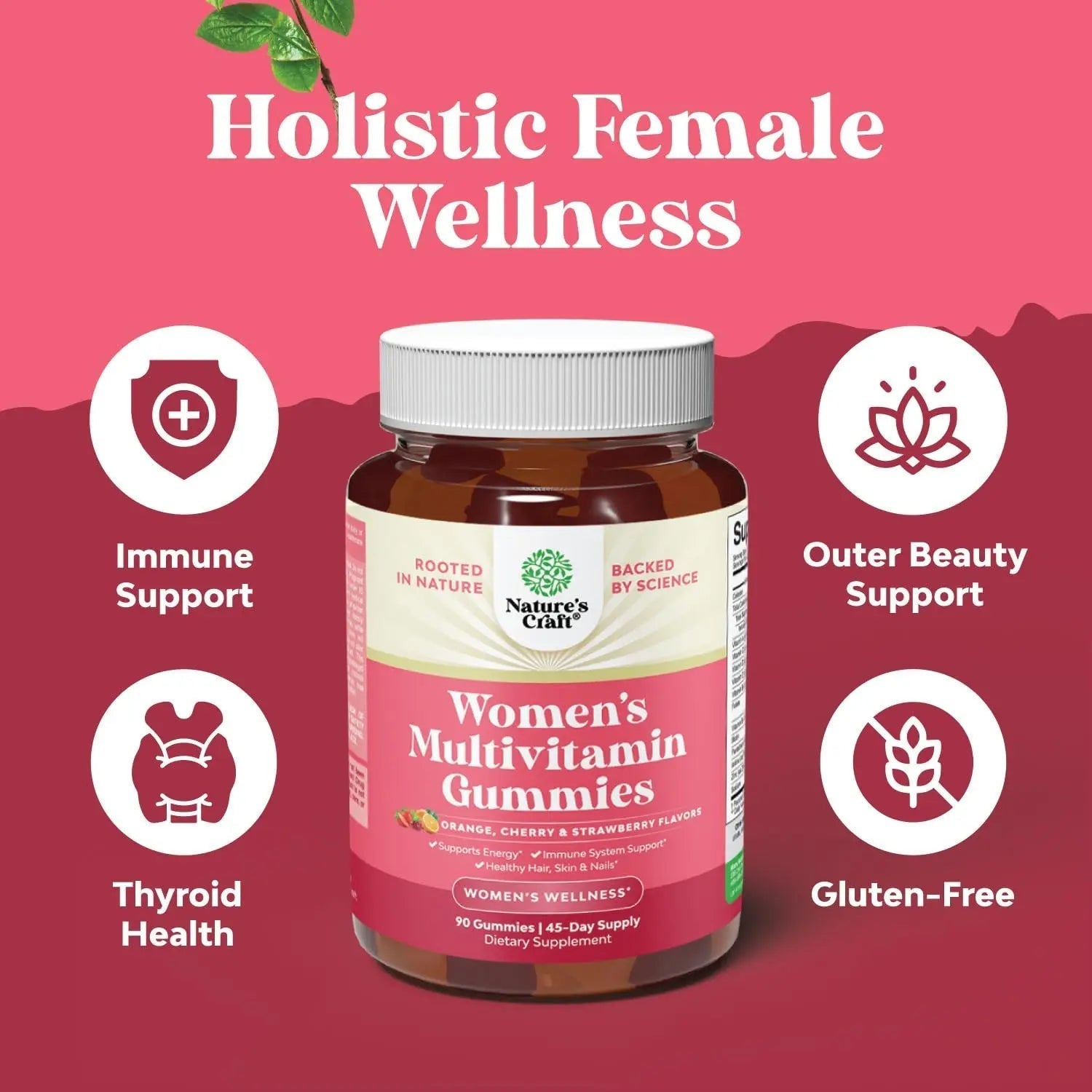 Bundle of Daily Mens Multivitamins Gummies with Zinc and Biotin for Energy and Immunity and Daily Multivitamin for Women Gummies - Gummy Vitamins for Health and Wellness Natures CraftAu supplements