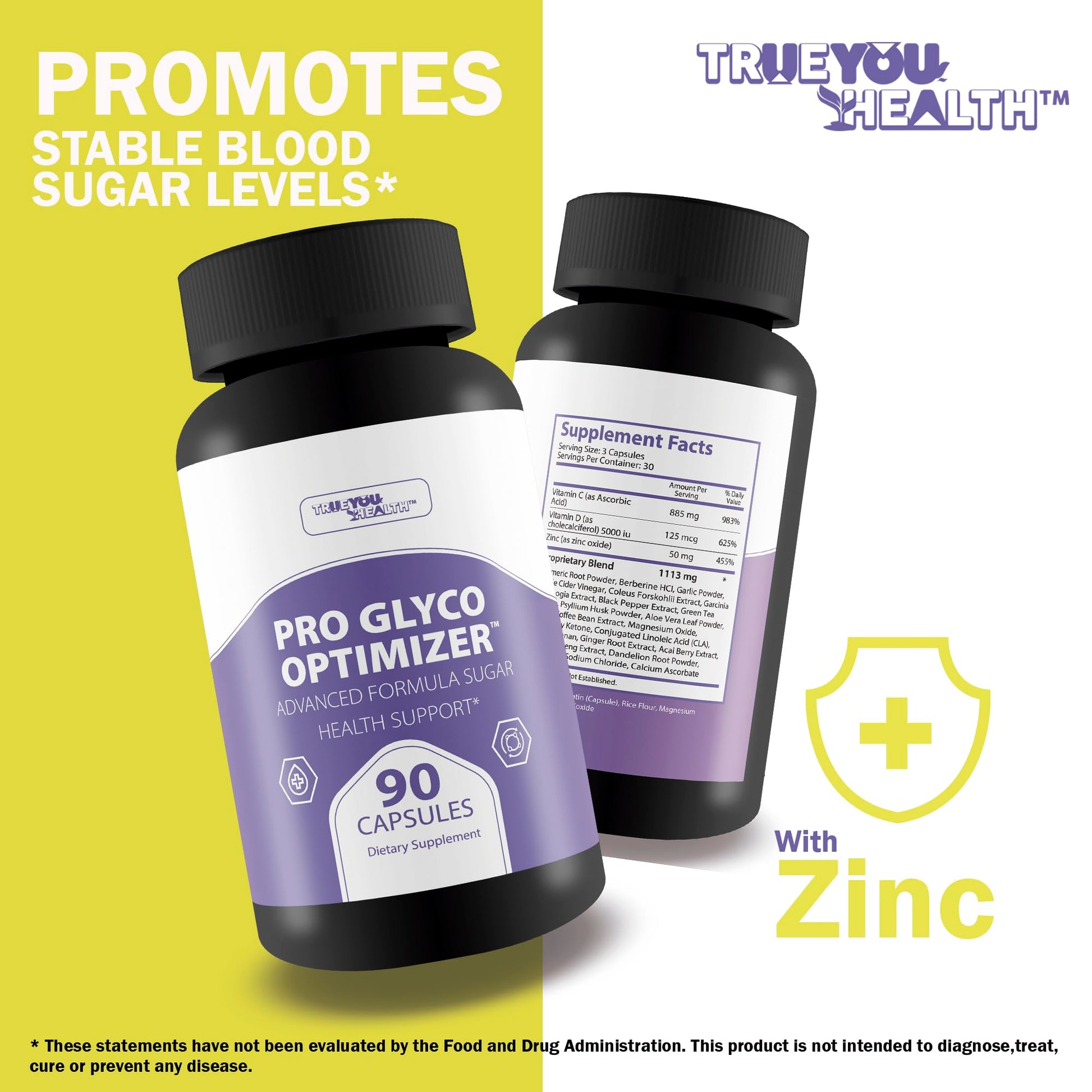 Pro Glyc0 Optimizer - Our Best Sugar Health Support Supplement - Our Best Overall Blood Health & Blood Circulation Support Supplement - Natural Blood Balance Blood Booster Pills True You HealthAu supplements