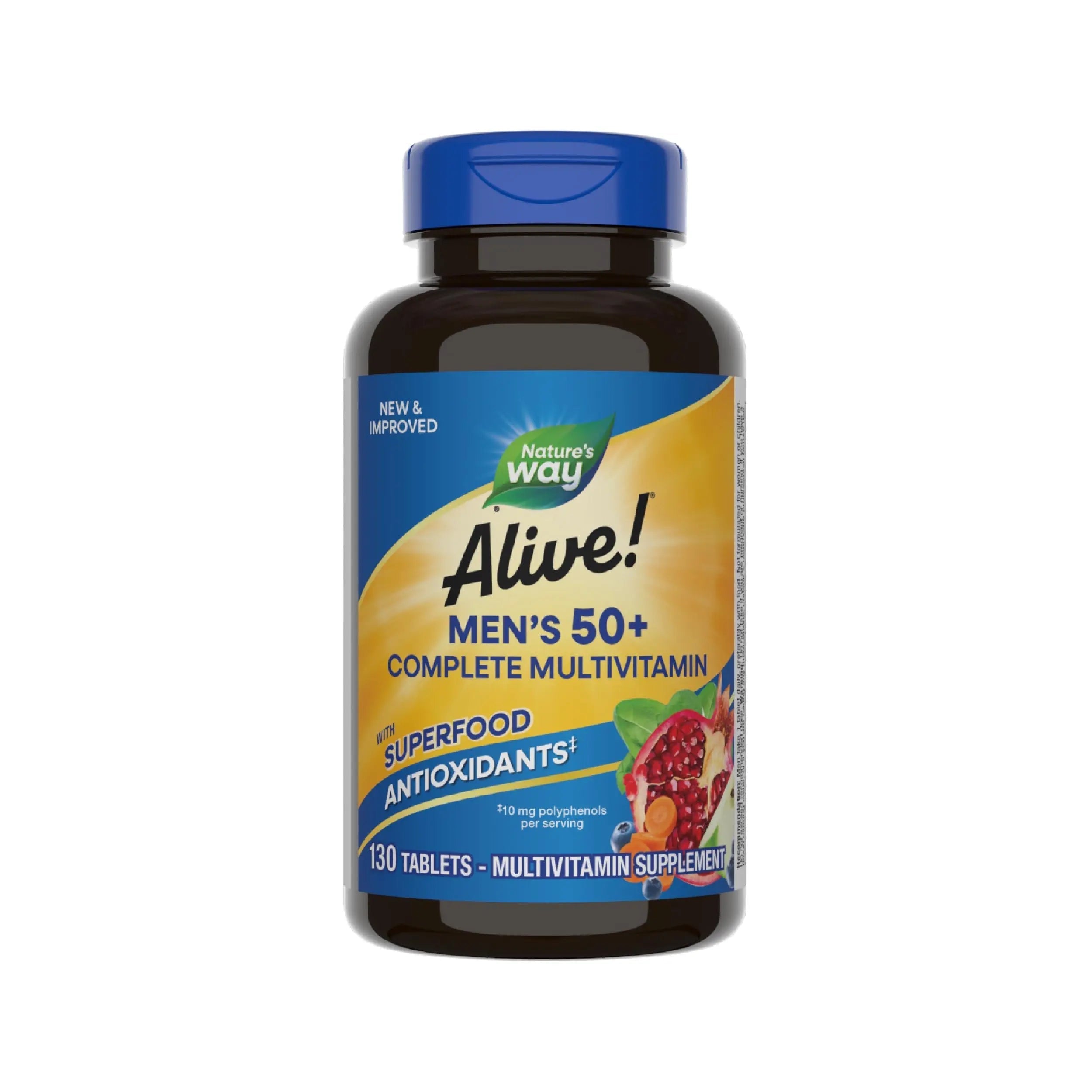 Nature’s Way Alive! Men’s 50+ Complete Multivitamin, Supports Multiple Body Systems*, Supports Cellular Energy Nature's WayAu supplements
