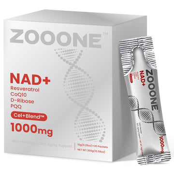 NAD+ 1000mg Liquid Packets Supplement - Premium Nicotinamide Riboside & Resveratrol for Cellular Energy,Advanced NAD Booster for Men & Women (90 Pocket) zoooneAu supplements
