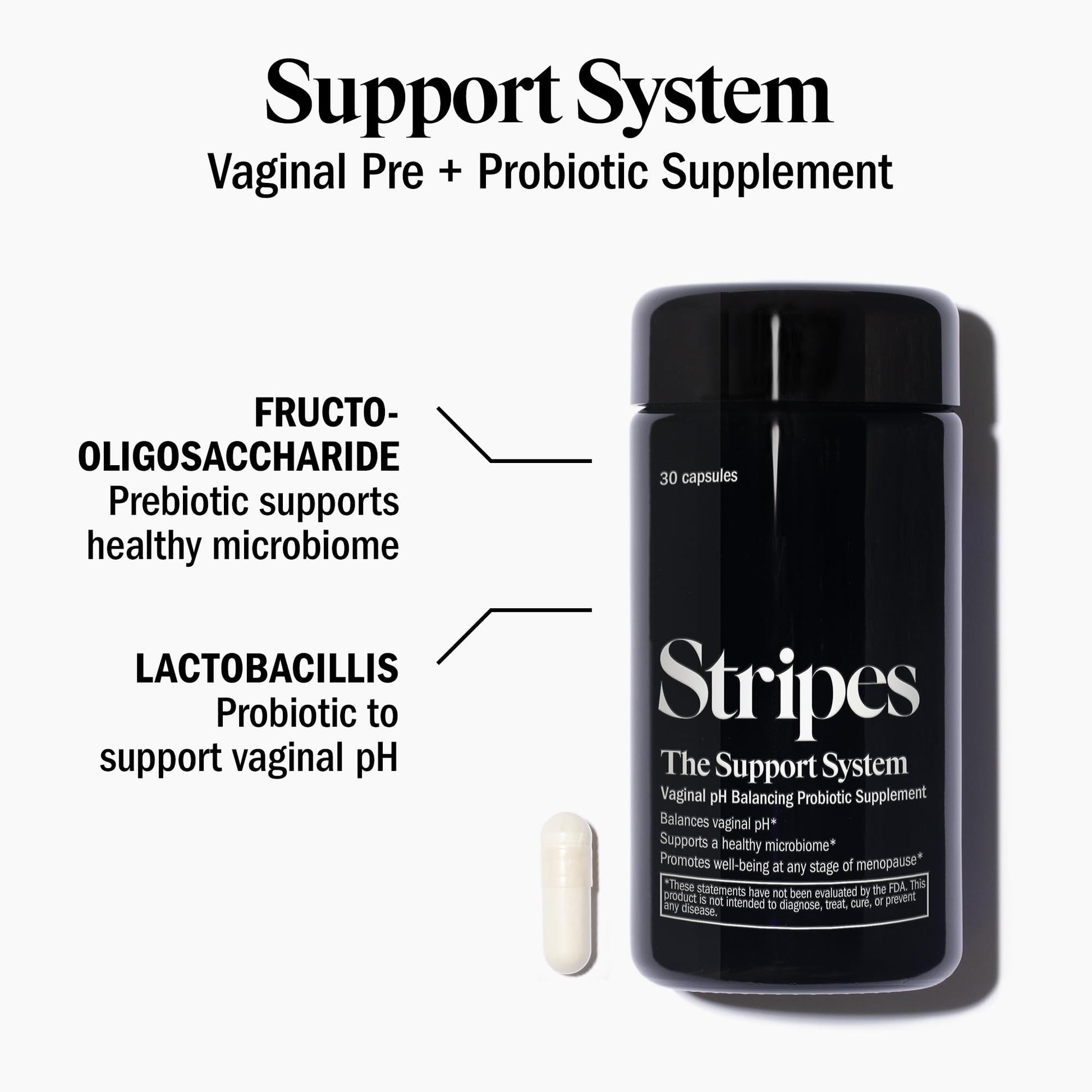 STRIPES by Naomi Watts - The Support System - Daily Vaginal Pre + Probiotic Maintains a Healthy pH STRIPESAu supplements