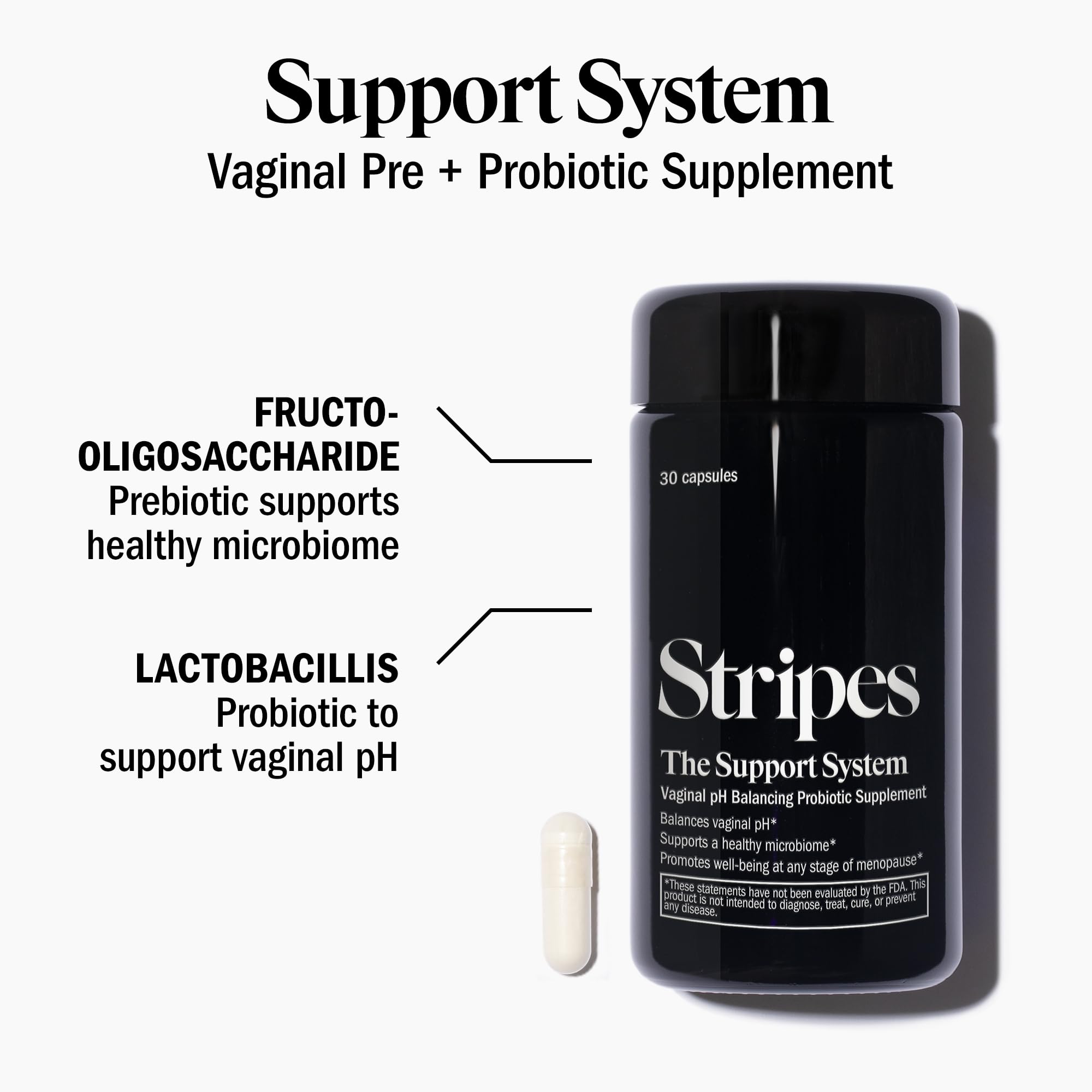 STRIPES by Naomi Watts - The Support System - Daily Vaginal Pre + Probiotic Maintains a Healthy pH STRIPESAu supplements