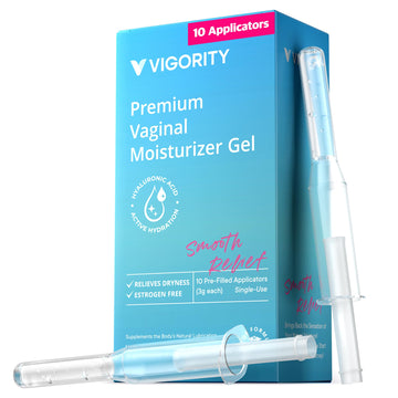 Vigority Vaginal Moisturizer Gel: Long Lasting Relief for Vaginal Dryness, Irritation & Intimate Discomfort with Hyaluronic Acid & Vitamin E – Hormone-Free Feminine Care – 10 Pre-Filled Applicators VigorityAu supplements