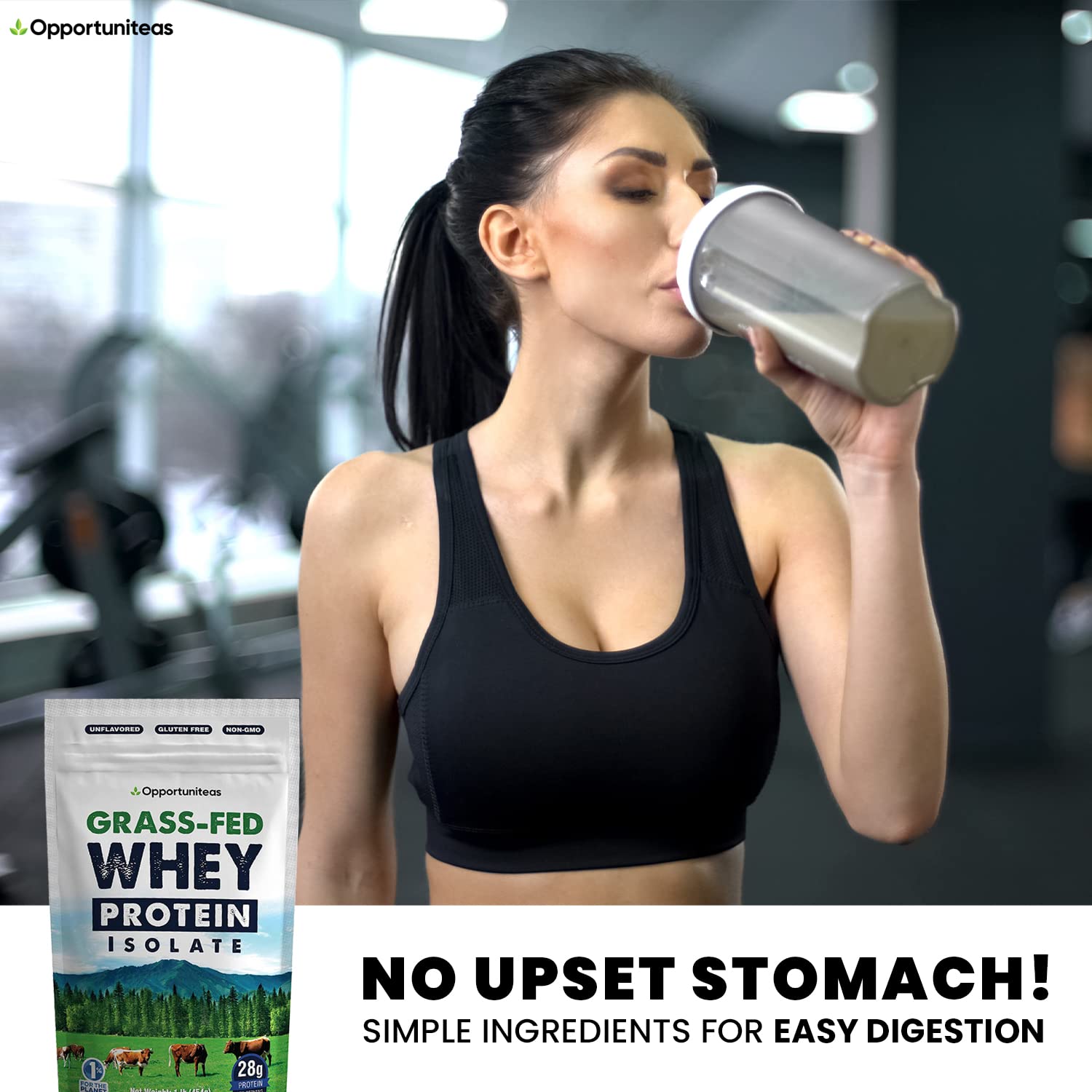 Opportuniteas Grass Fed Whey Protein Isolate Powder - Unflavored Whey Protein Isolate OpportuniteasUS supplements