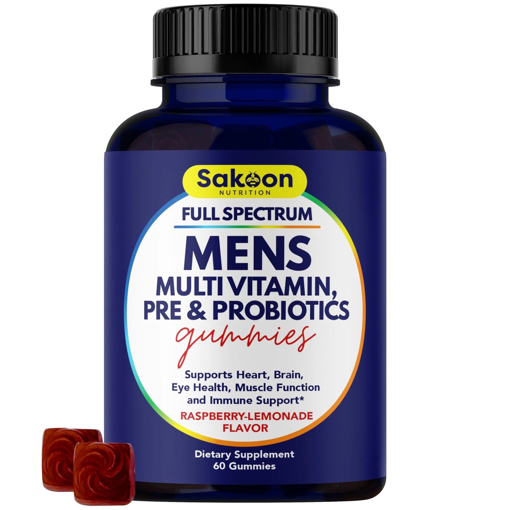 Sakoon nutrition Men's Multivitamin Gummies with Probiotics and Prebiotics, Adult Multivitamin A, C, D, E, B & More Sakoon nutritionAu supplements