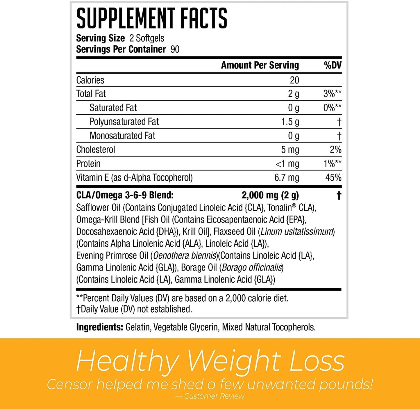 Censor NDS Nutrition Fat Loss and Body Toner with CLA, Fish Oil, Safflower and Omega 3-6-9 Blend CensorUS supplements
