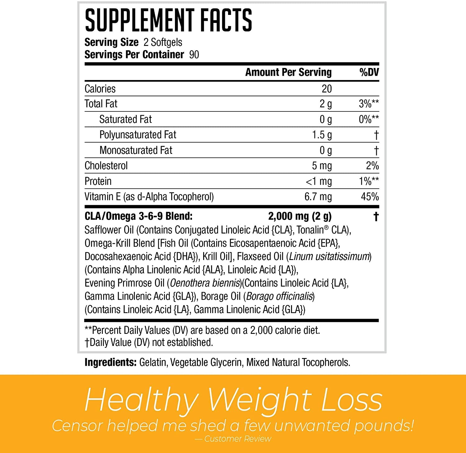 Censor NDS Nutrition Fat Loss and Body Toner with CLA, Fish Oil, Safflower and Omega 3-6-9 Blend CensorUS supplements