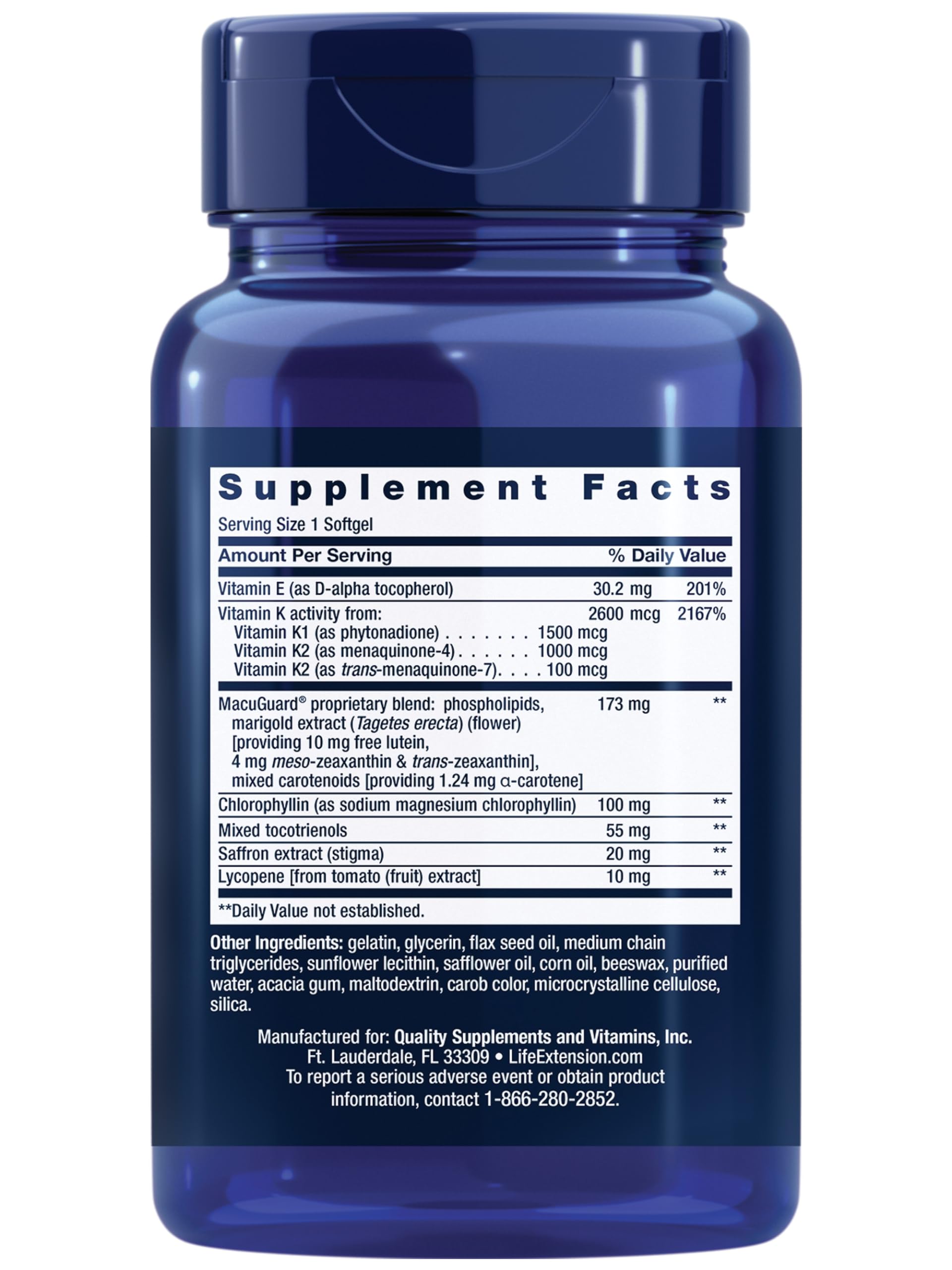 Life Extension Once-Daily Health Booster, Vitamins E, K1 & K2, phospholipids, Fat-Soluble nutrients for Eye Health, Bone Health, Heart Health, Gluten-Free, 1 Daily, Non-GMO, 30 softgels Life ExtensionAu supplements