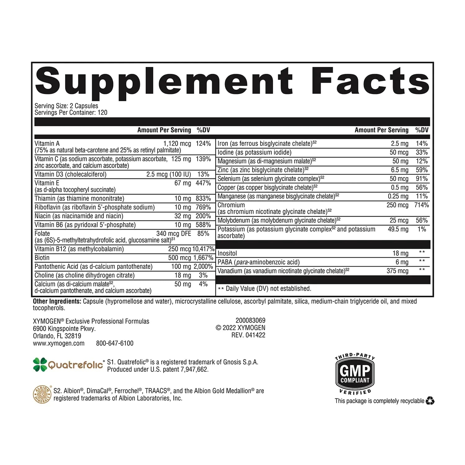 XYMOGEN ActivNutrients with Iron and Copper - Multivitamin Multimineral for Wellness, Immune, Energy and Mood Support XYMOGENAu supplements