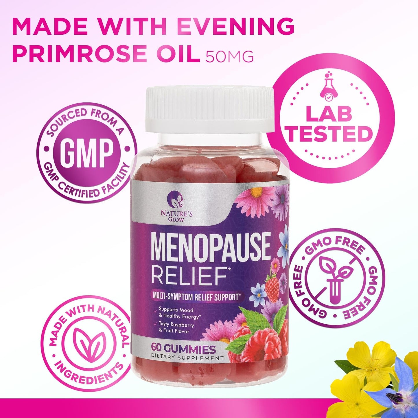 Nature's Glow Menopause Relief Vitamin Gummy for Women - Effective Menopause Nature's GlowUS supplements