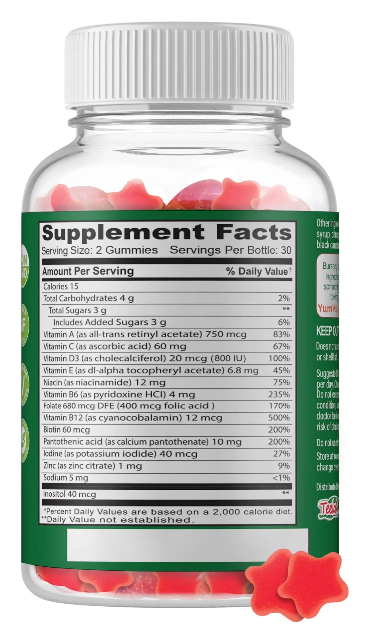 Multivitamin for Adults & Teens Bundle – Complete Daily Health Support Gummies YUM-V'SAu supplements
