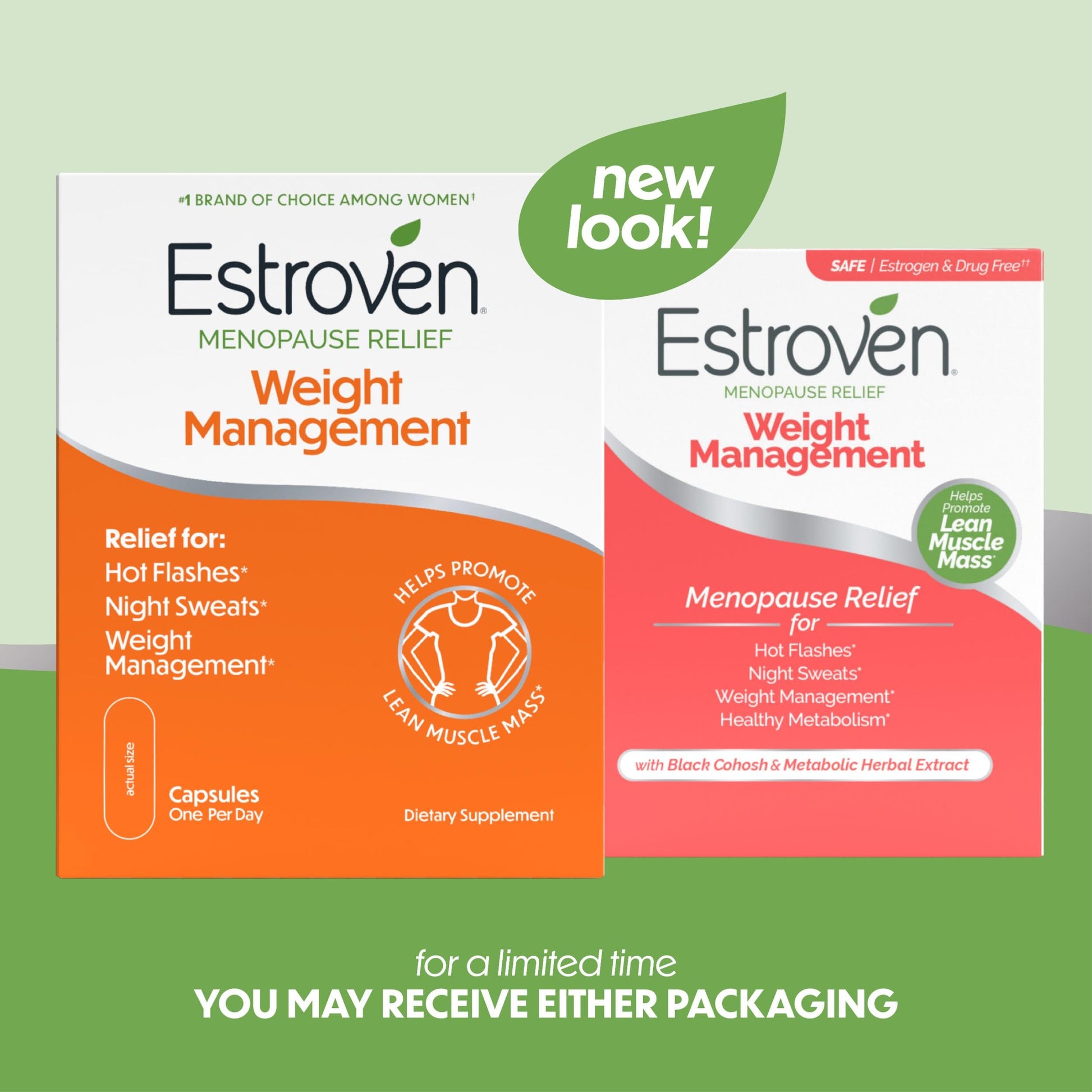 Estroven Weight Management for Menopause Relief - 30 Ct. - Clinically Proven Ingredients Help Manage Weight, Provide Night Sweats & Hot Flash Relief* Drug-Free & Gluten-Free Caplets EstrovenAu supplements