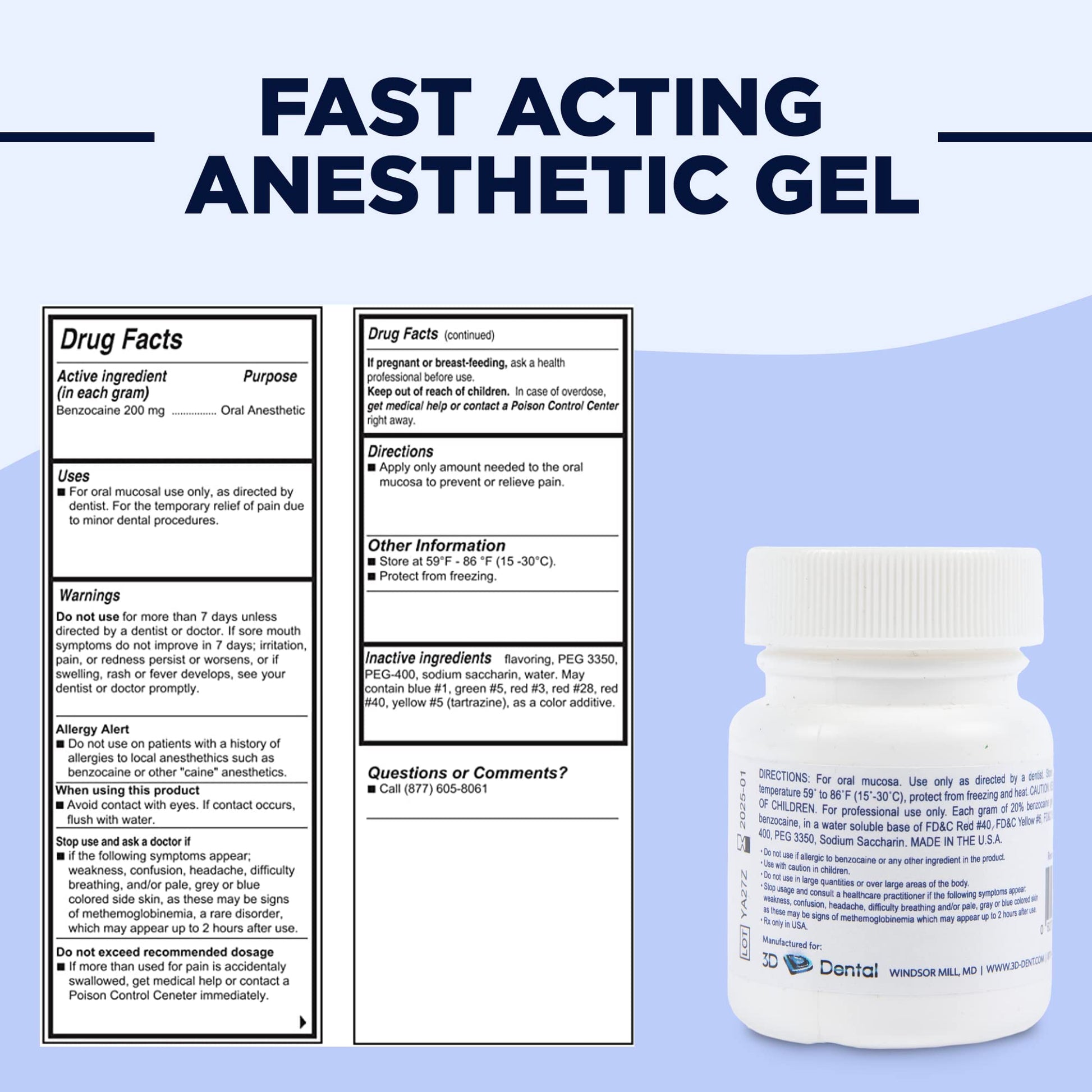 The Essentials Dynamic Dental Candi Caine, Topical Anesthetic Gel, 1 oz, Strawberry Flavor The EssentialsAu supplements